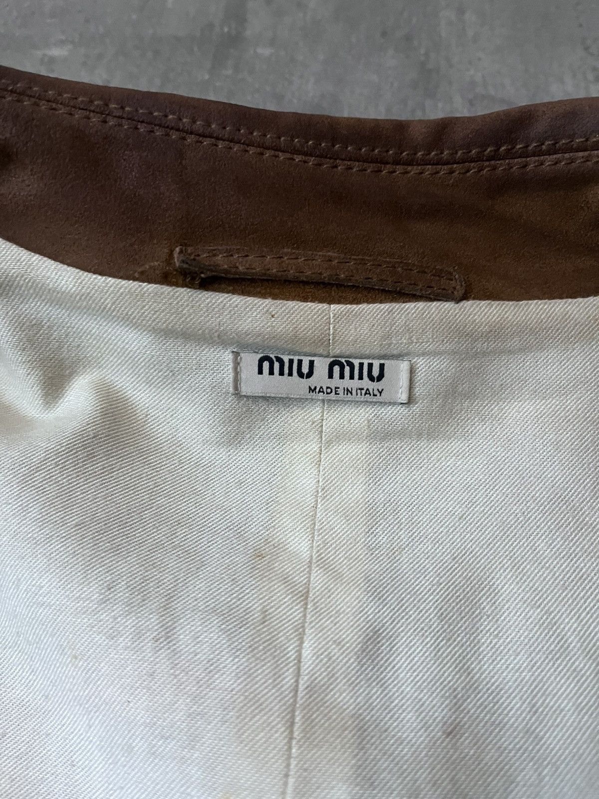 Miu Miu Miu Miu vintage sude leather brown trench coat rare Size L / US 10 / IT 46 - 20 Thumbnail