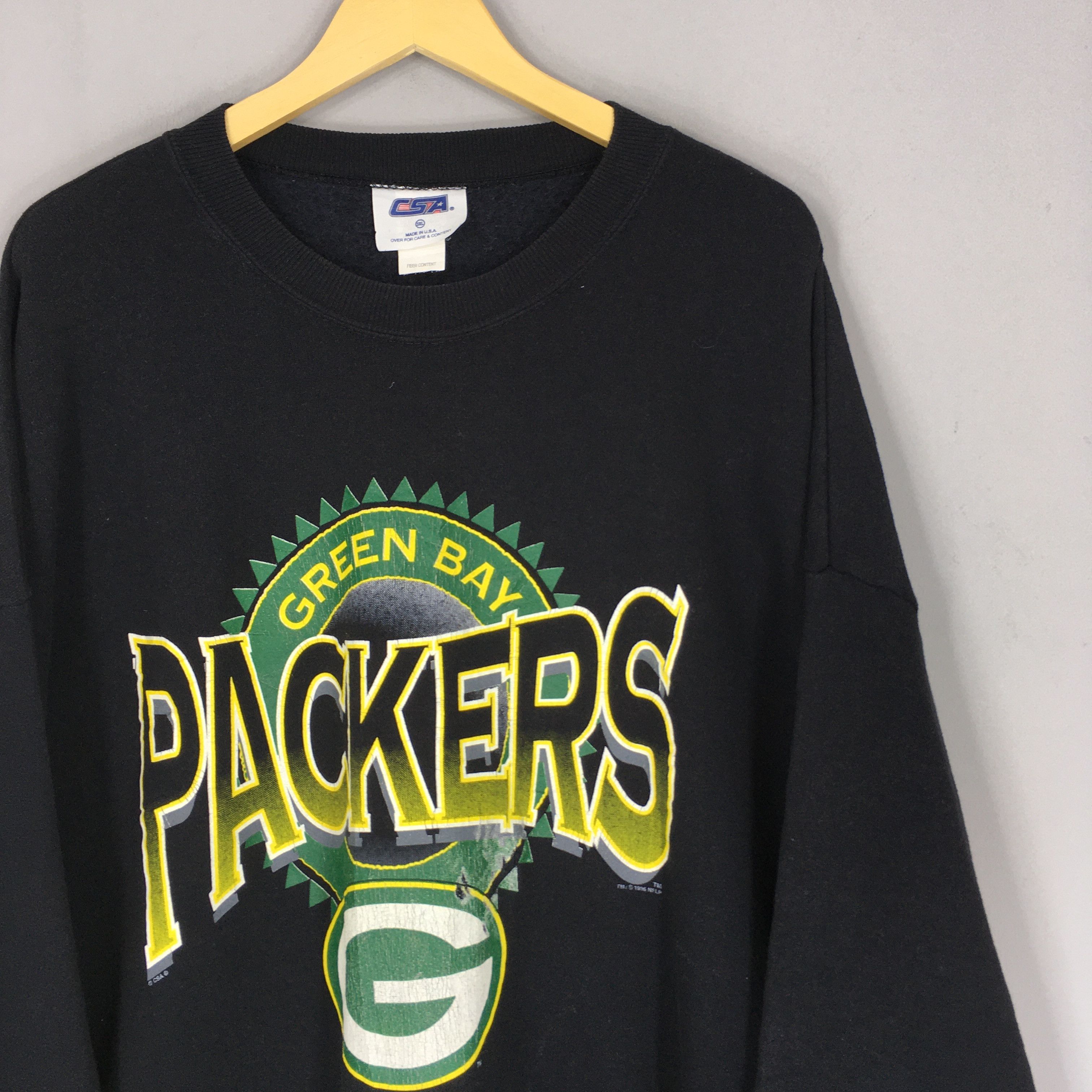 NFL × Vintage Vintage 90s Green Bay Packers NFL Sweatshirt Size US XXL / EU 58 / 5 - 2 Thumbnail