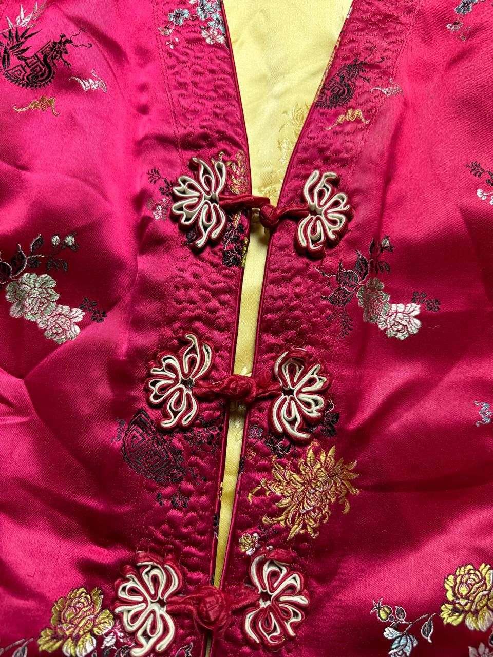 Japanese Brand × Vintage Vintage Reversible Satin Chinese Padded Waistcoat Gilet Vest Size L / US 10 / IT 46 - 6 Thumbnail