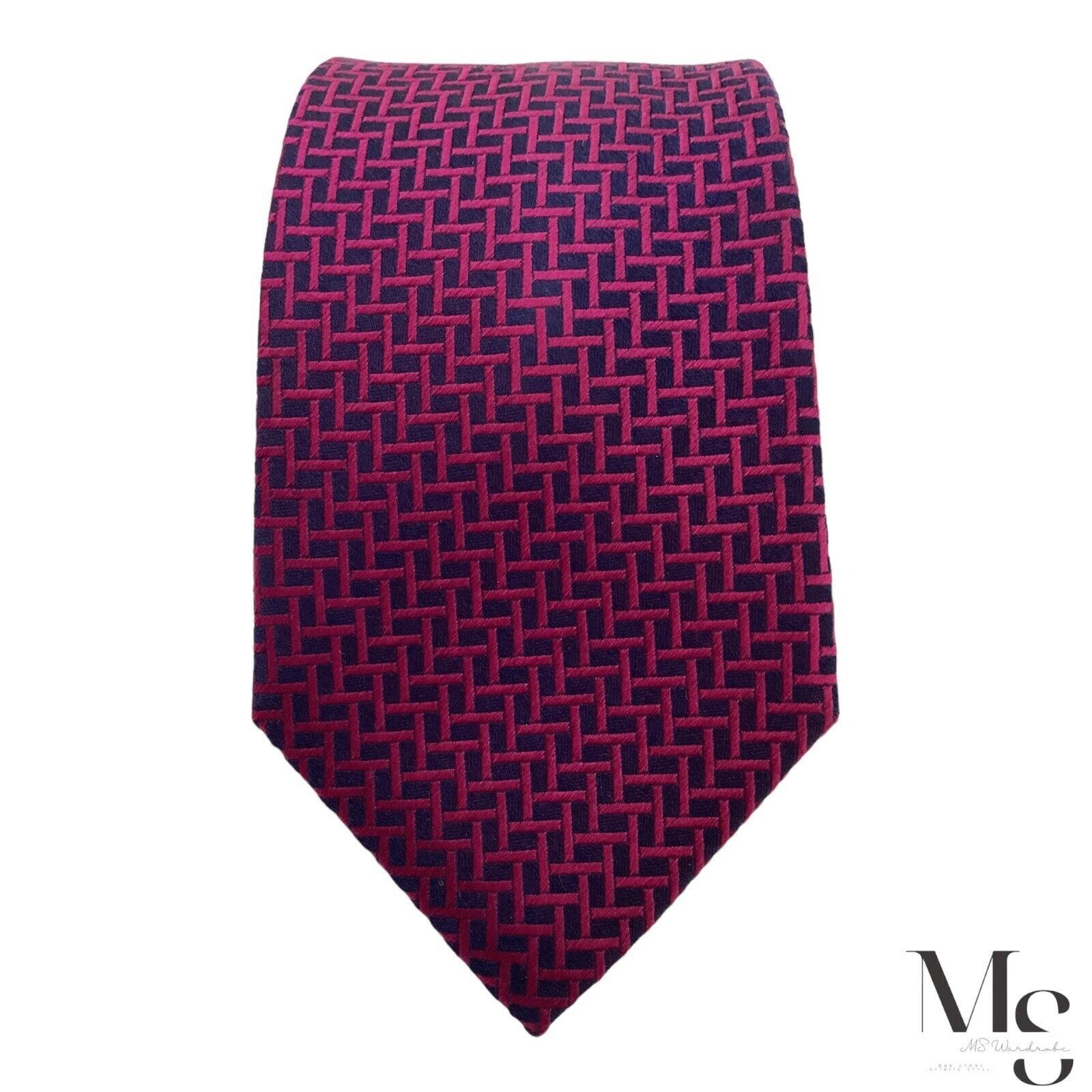 Charles Tyrwhitt CHARLES TYRWHITT XL Purple Geometric Luxury Silk Tie W: 3" E Size ONE SIZE - 3 Thumbnail