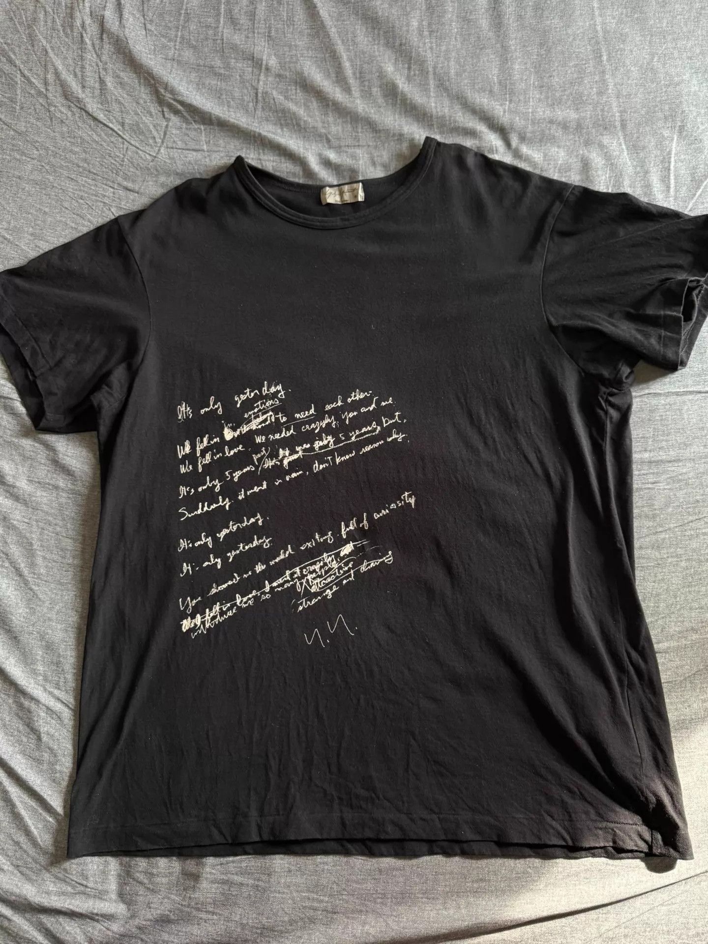 Yohji Yamamoto Yohji Yamamoto 19SS Poetry T-shirt (One Size) Size US L / EU 52-54 / 3 - 1 Thumbnail