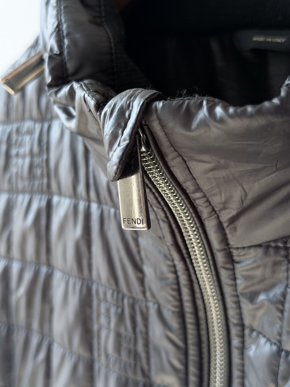 Fendi Fendi Black Quilted Monogram Logo Jacket Size US M / EU 48-50 / 2 - 6 Thumbnail