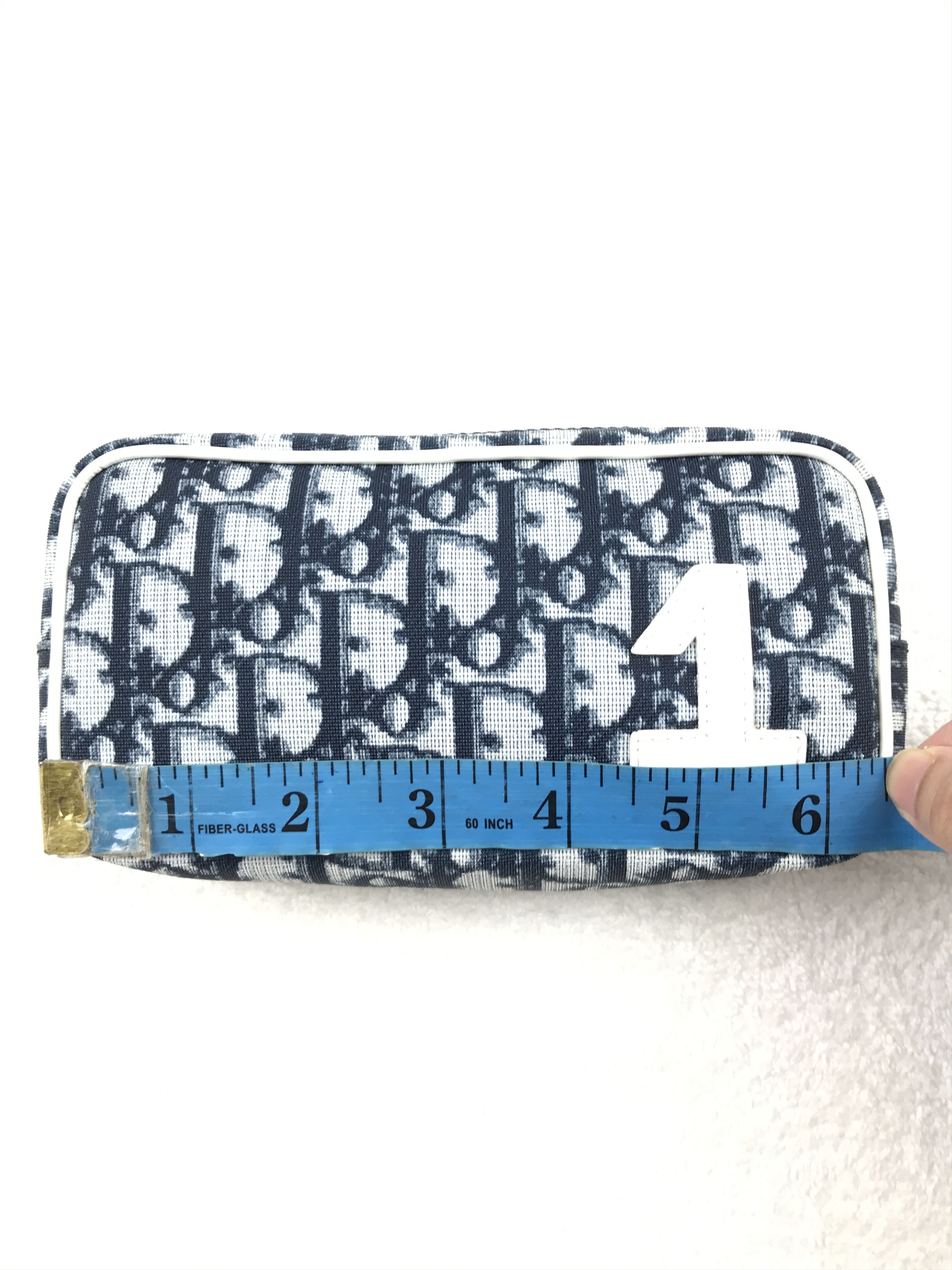 Christian Dior Monsieur Vintage Christian Dior Trotter Pouch Canvas Navy Ivory Size ONE SIZE - 7 Thumbnail