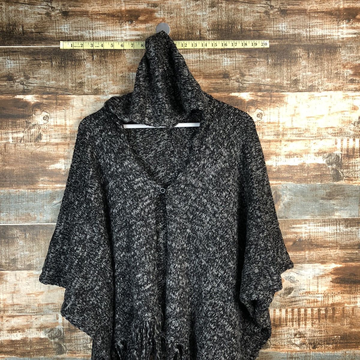 Homespun Knitwear Sorridere Black Grey Knitwear cardigan #A1665 Size M / US 6-8 / IT 42-44 - 2 Thumbnail