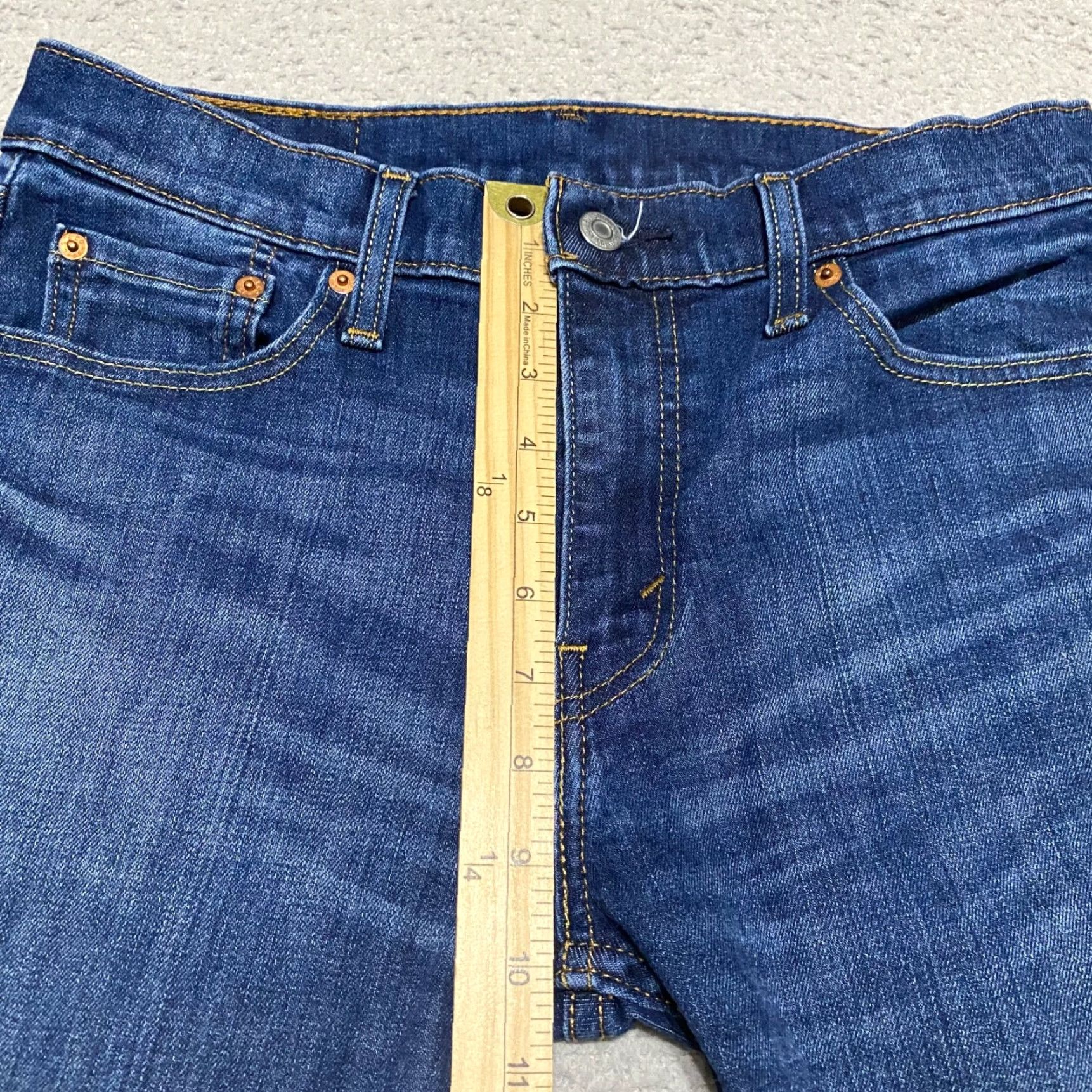 Levi's Levi's 513 Mens Jeans Slim Blue Denim Medium Wash Straight Mid Rise 30x32 Jeans Mens Size US 38 / EU 54 - 7 Thumbnail