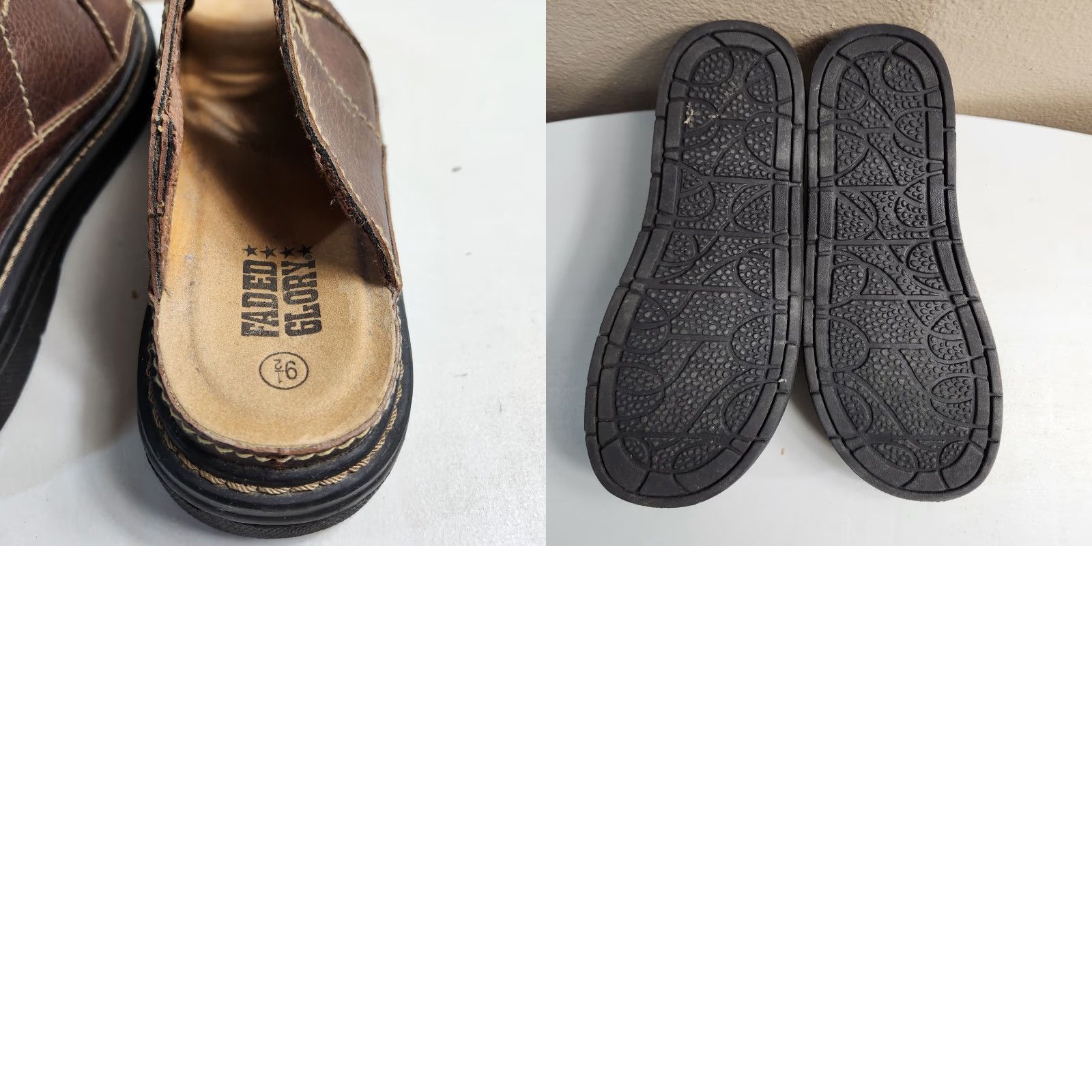 Faded Glory Faded Glory Sandal Womens 9.5 Brown Vegan Leather Chunky Lug Platform 90s Y2K Bohemian Grunge Hippie Slide Casual Flat Size US 10 / IT 40 - 8 Thumbnail