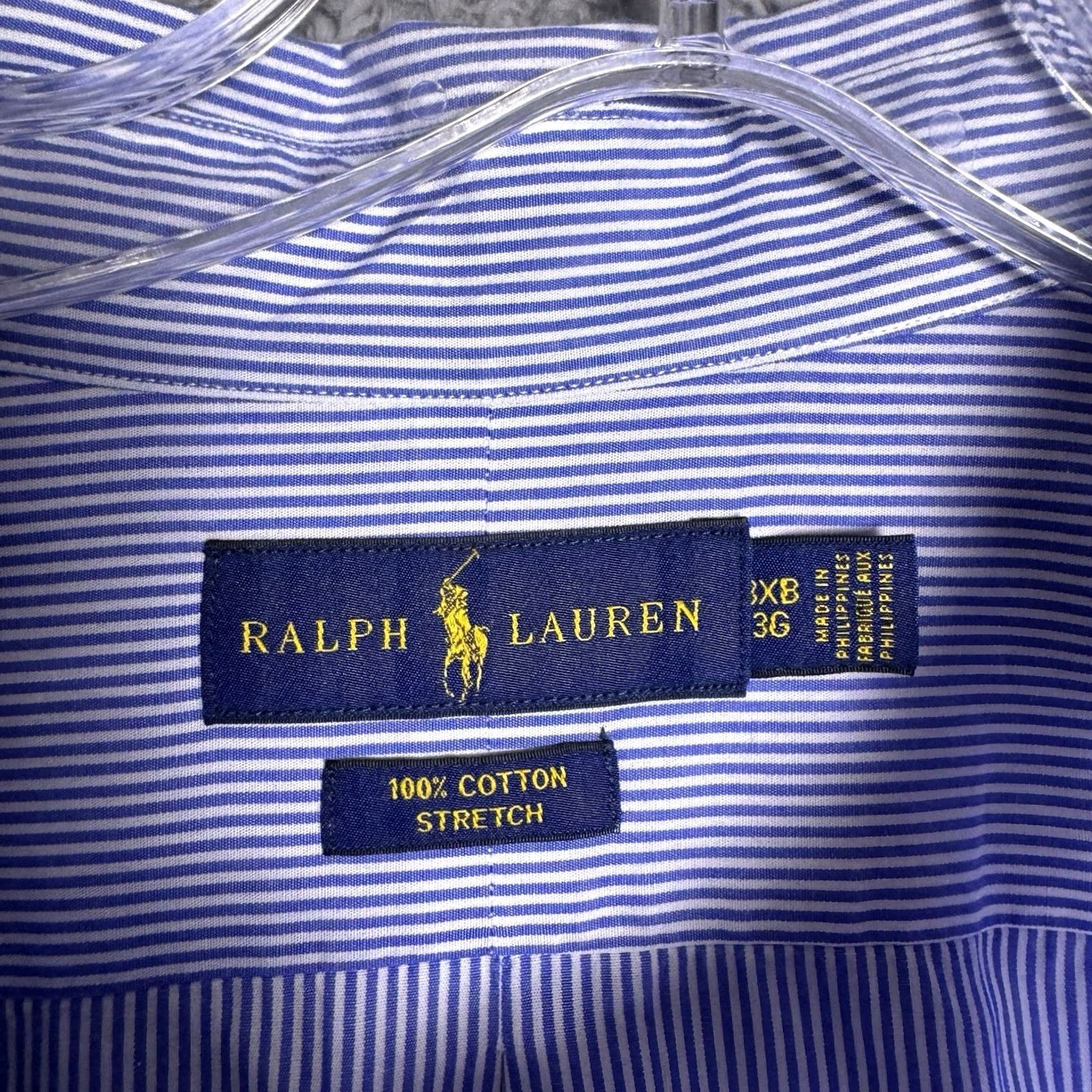 Polo Ralph Lauren Ralph Lauren Shirt Men 3XB Big Polo Pinstripe Oxford Stretch Cotton L/S Button-Up Collared Size US XXL / EU 58 / 5 - 5 Thumbnail