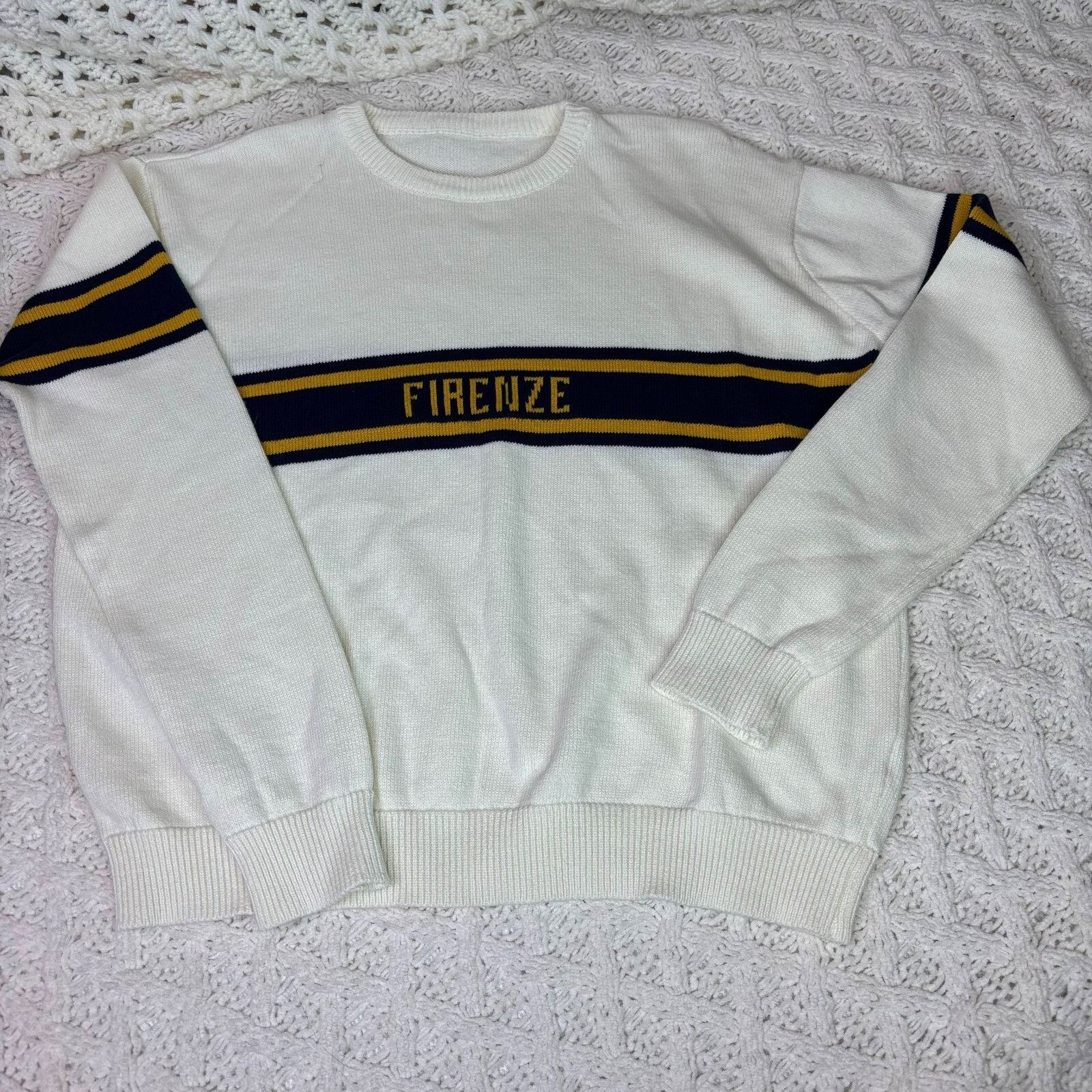 Brandy Melville Brandy Melville Firenze Sweater Women's Cotton Varsity Jumpe Size ONE SIZE - 2 Thumbnail