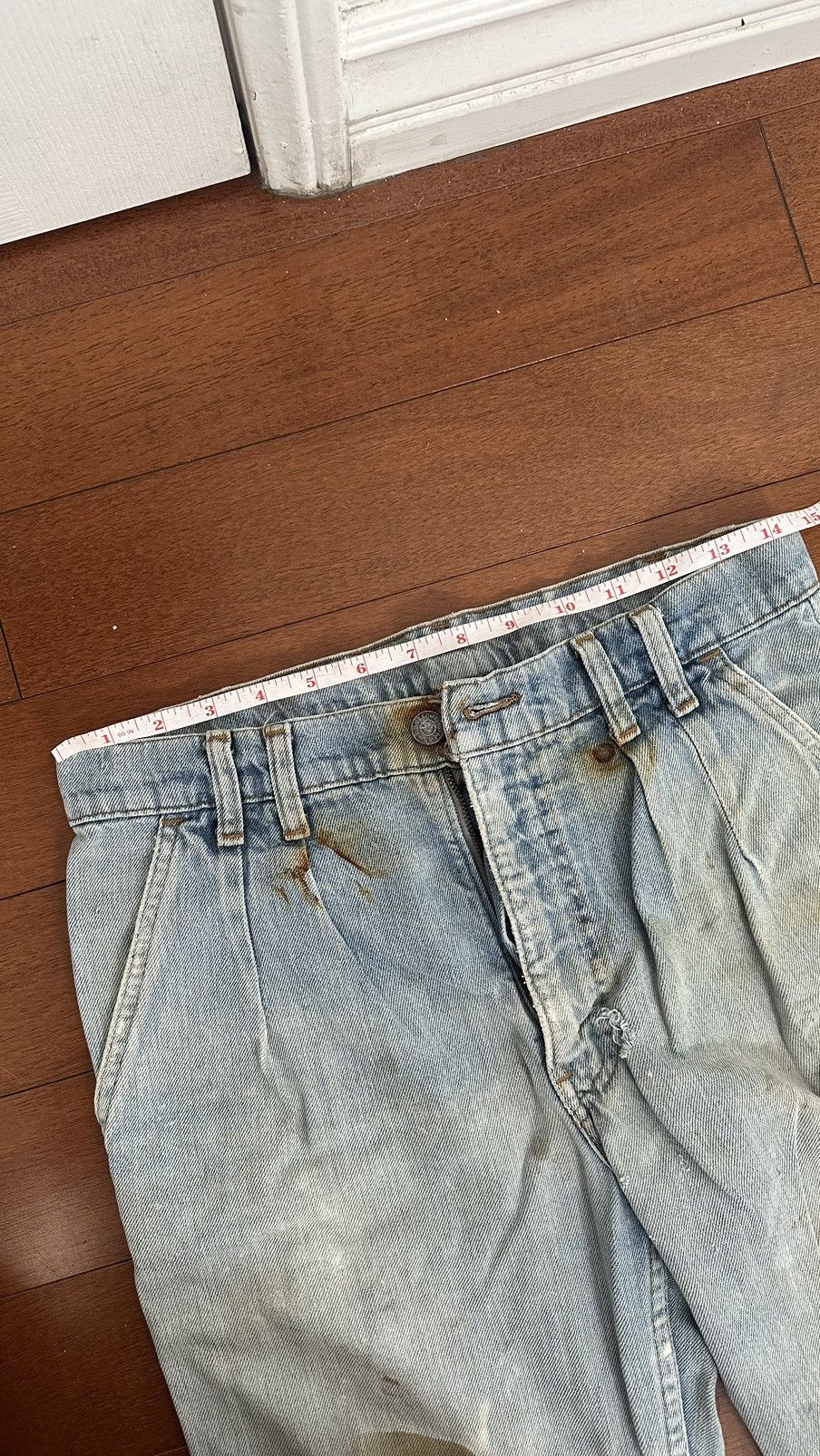 Vintage Vintage flare distressed jeans Size US 29 - 6 Thumbnail