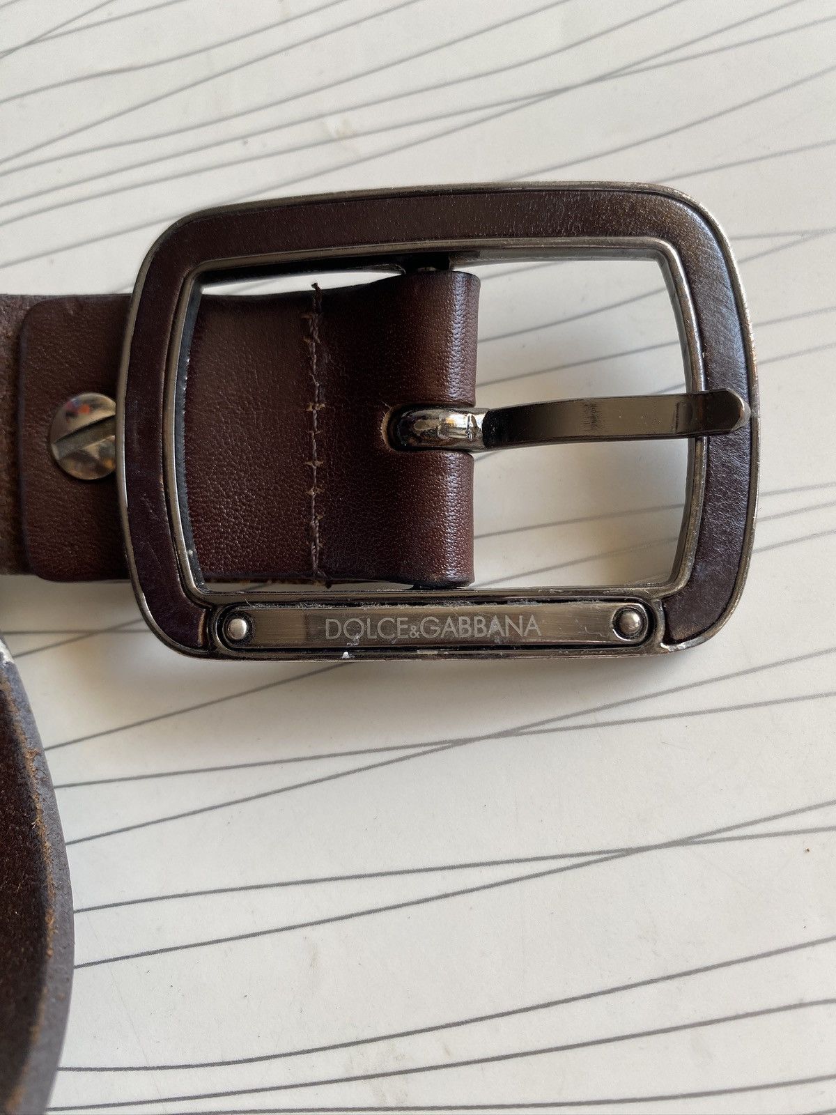 Dolce & Gabbana Dolce & Gabbana Leather Belt - Size 34" Size ONE SIZE - 2 Thumbnail