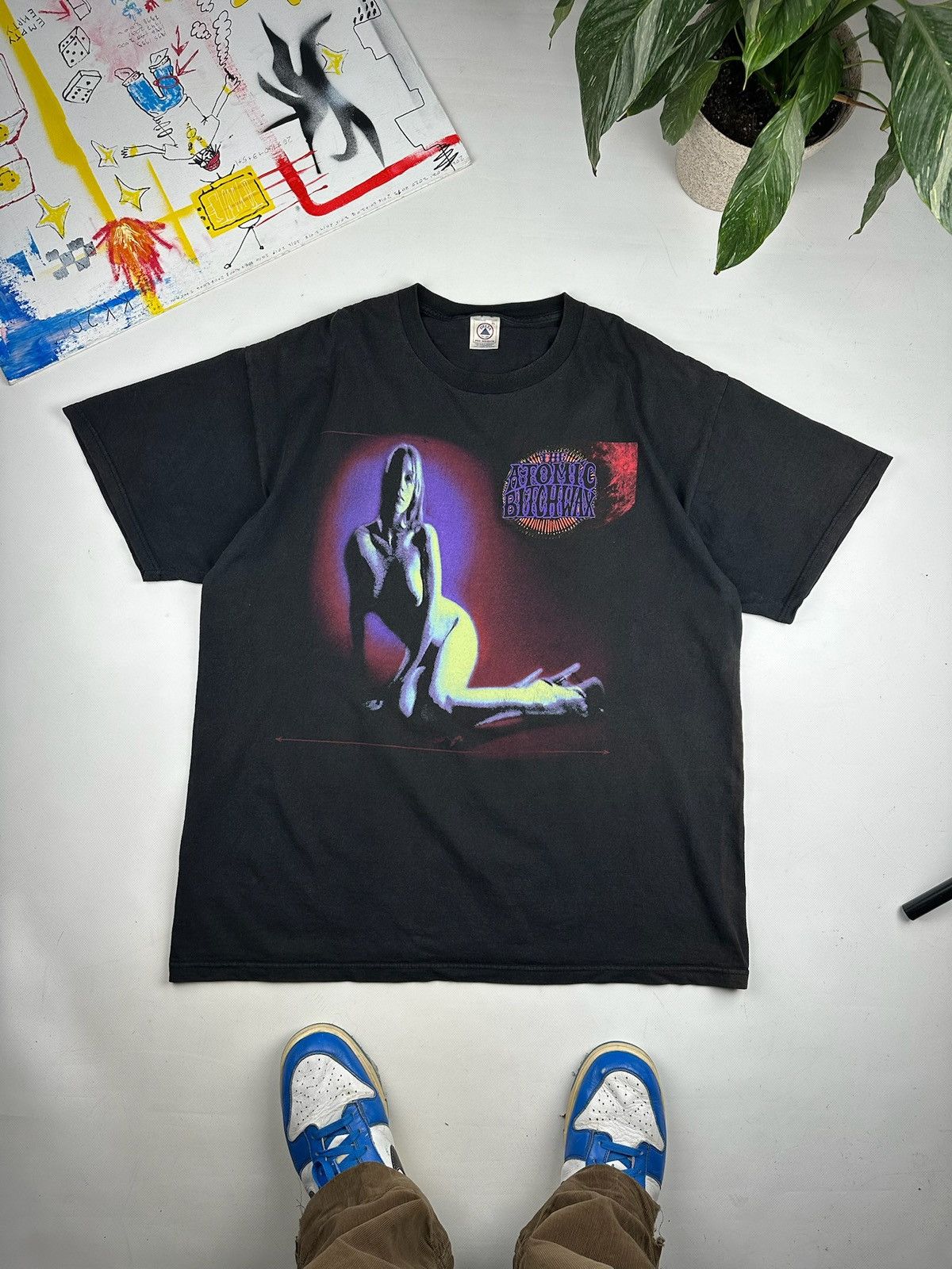 Vintage Naked Sexy Girl nude pornstar atomic bithwax stoner rock tee Size US XL / EU 56 / 4 - 1 Thumbnail