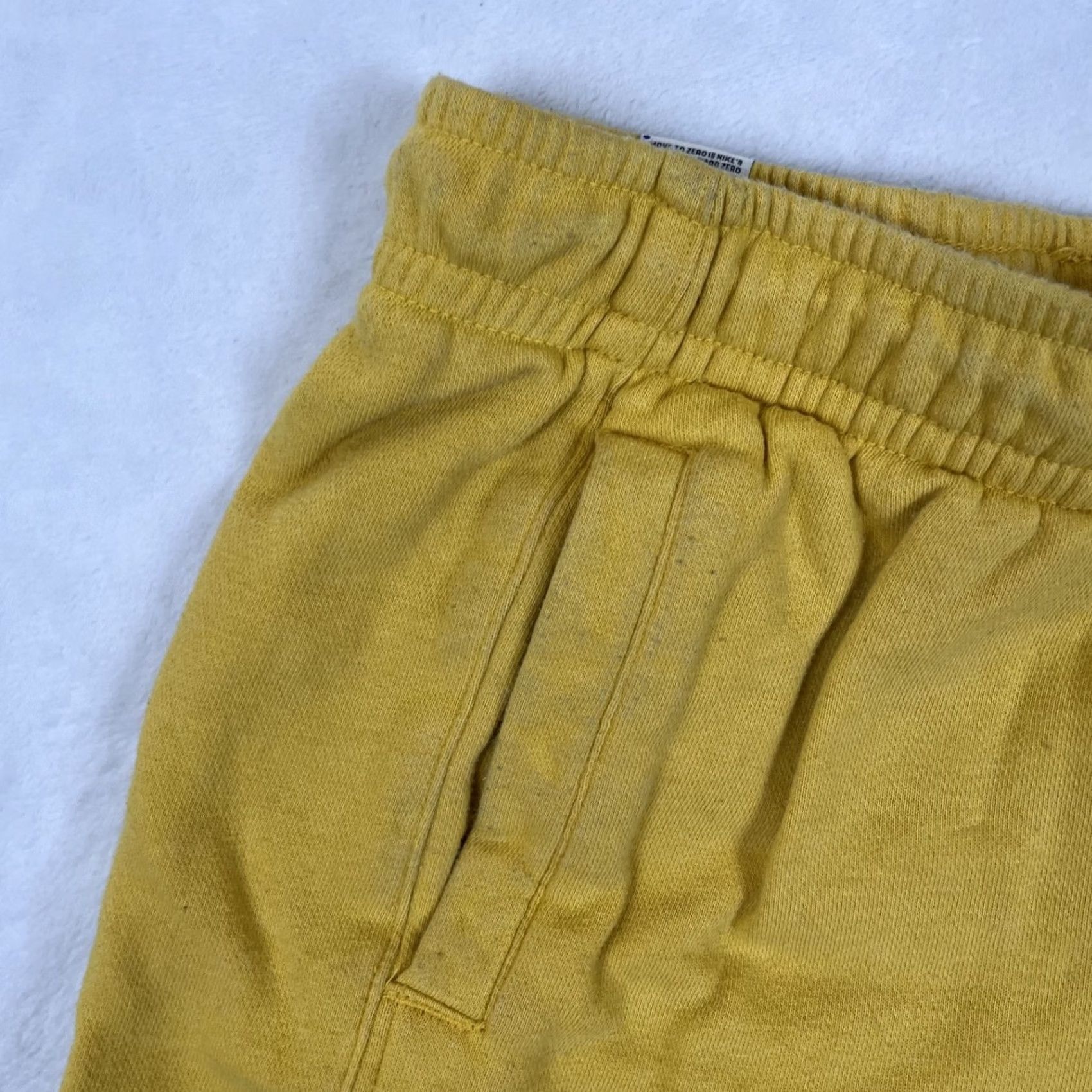 Nike Nike Mens Athletic Shorts Small Yellow Swoosh Fleece Gym Running Y2K Size US 29 - 3 Thumbnail