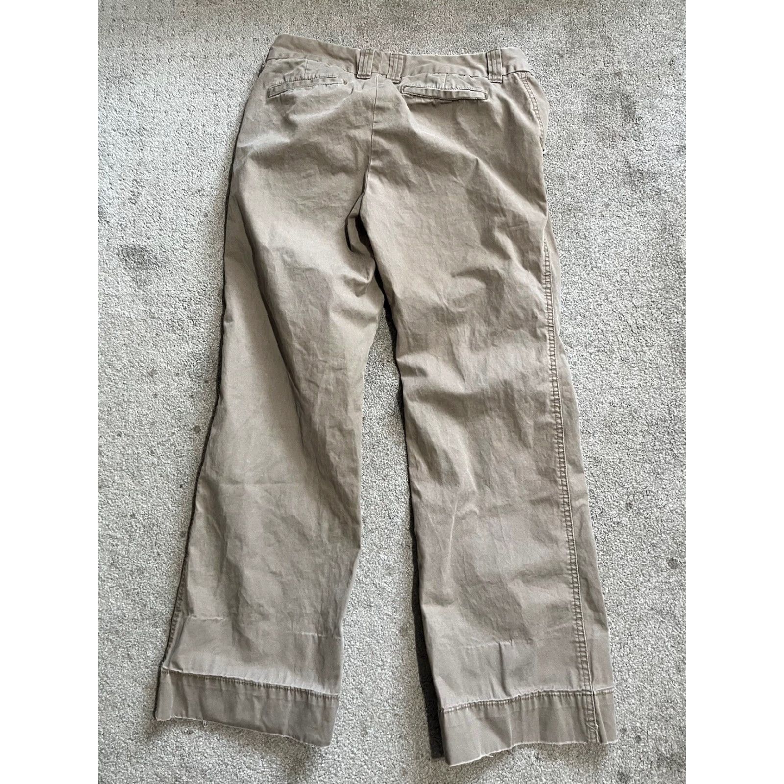 Gap Gap Women’s 8 Beige Favorite Chino Straight Flat Front 100% Cotton Pants (Regular) Size 30" / US 8 / IT 44 - 3 Thumbnail