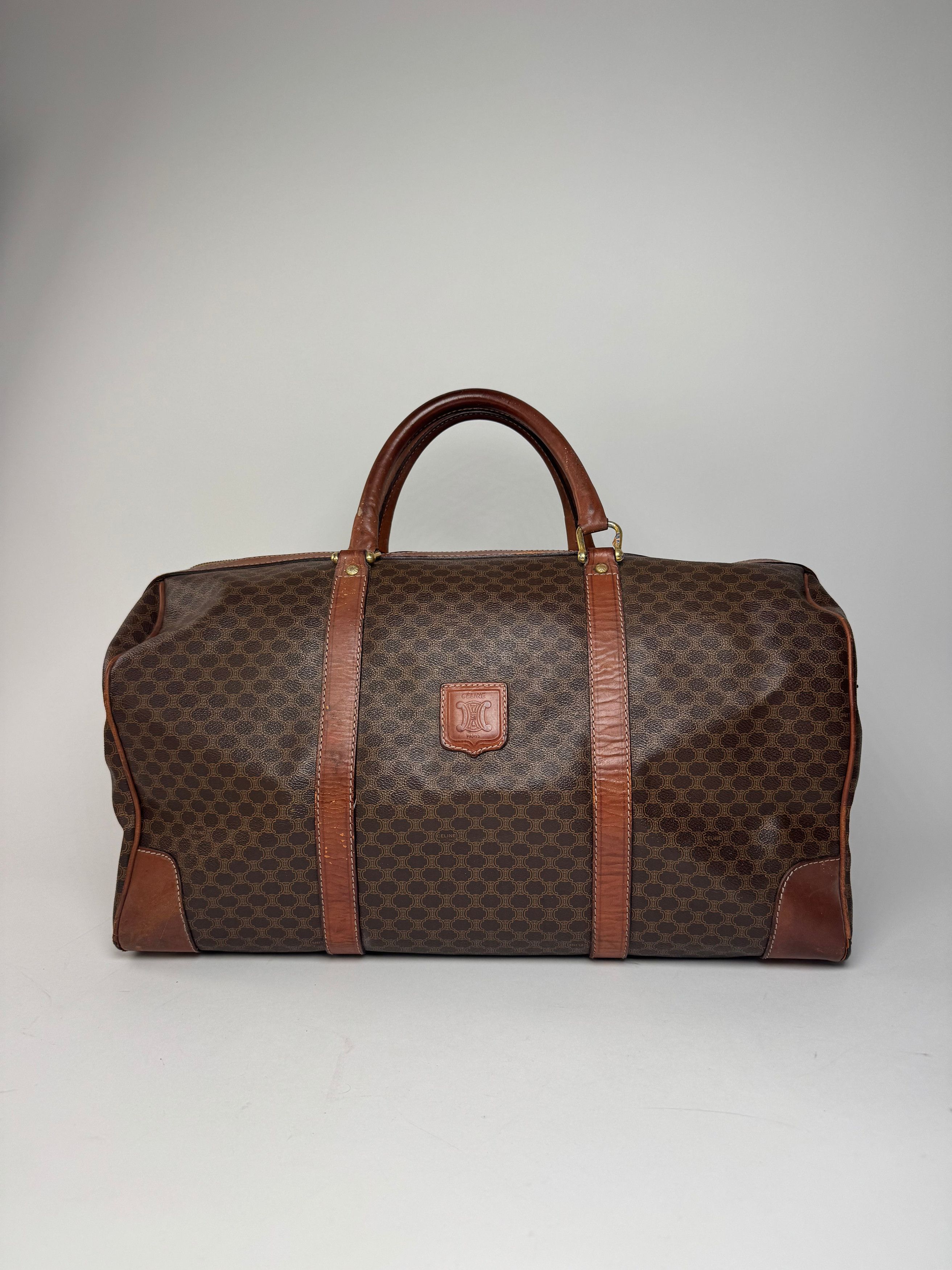 Celine Vintage Paris Triomphe Monogram Duffel Bag brown Size ONE SIZE - 1 Thumbnail