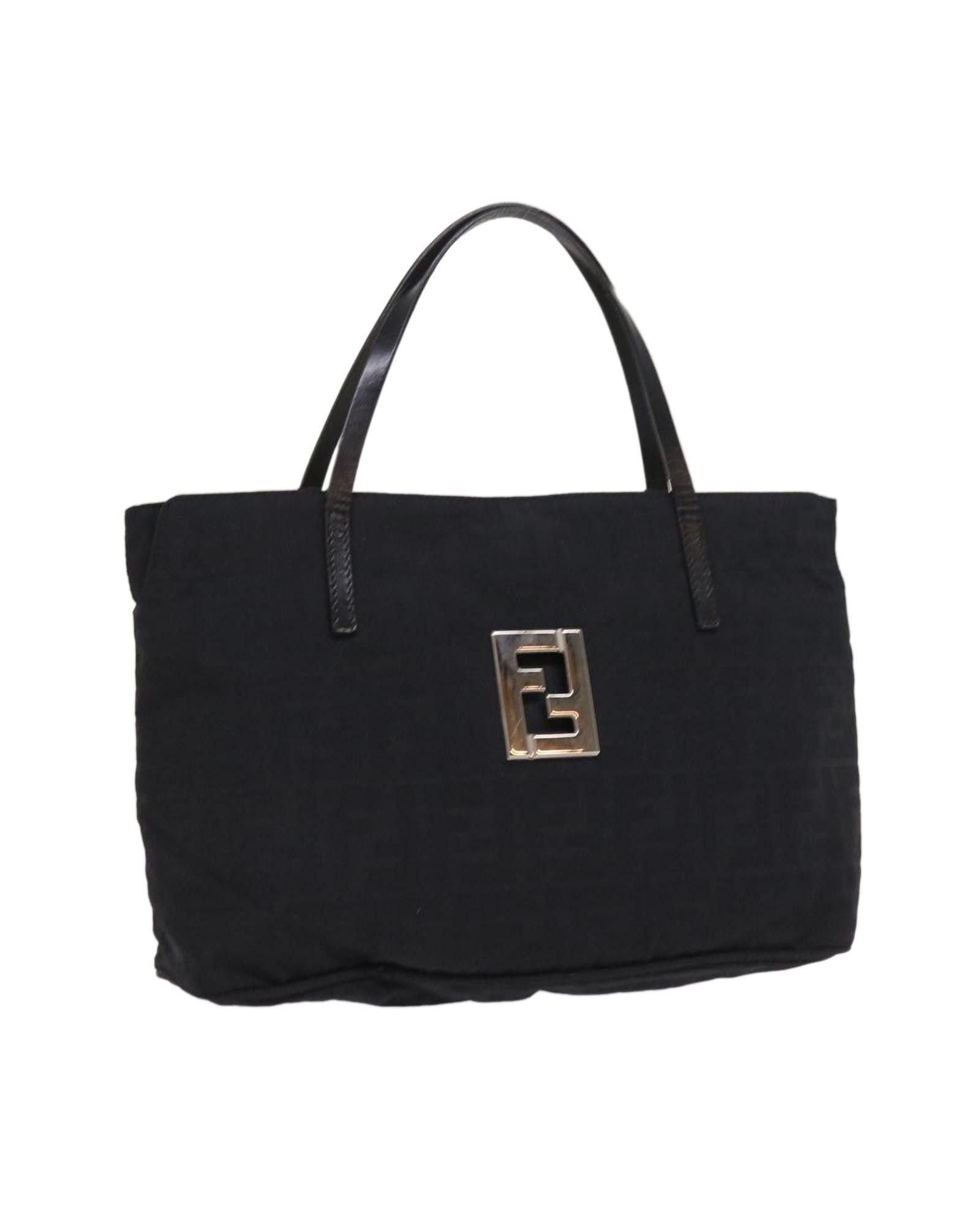 image of Fendi Zucca Canvas Black Hand Bag, Women's