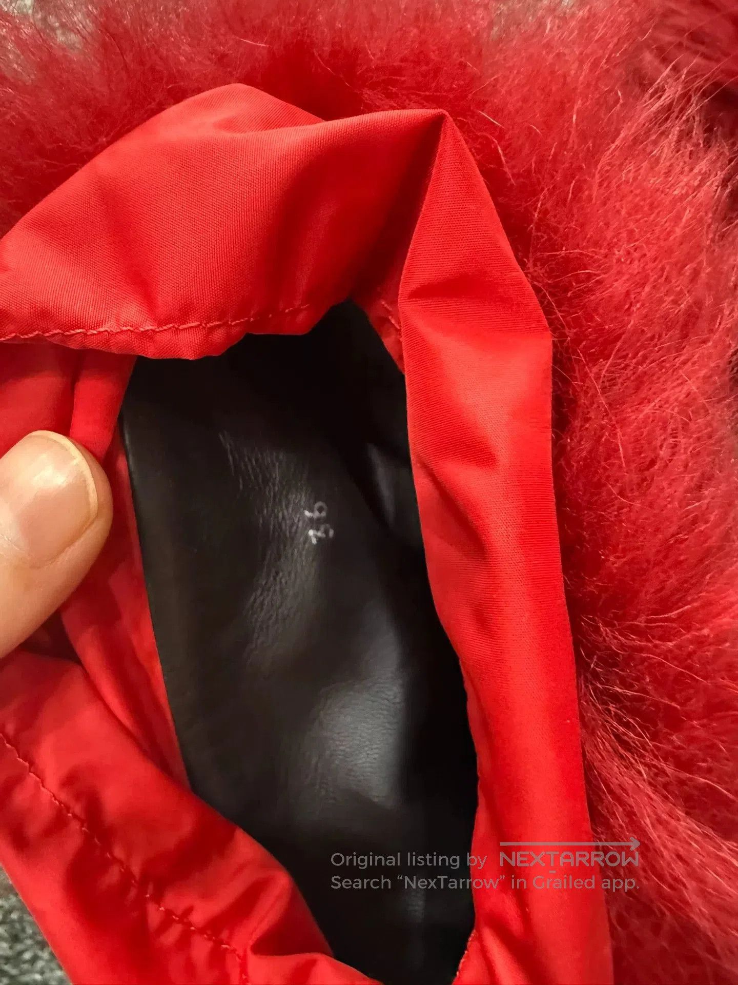 Moncler Moncler Red Fur Boots Size 36. Size US 5 / IT 35 - 3 Thumbnail