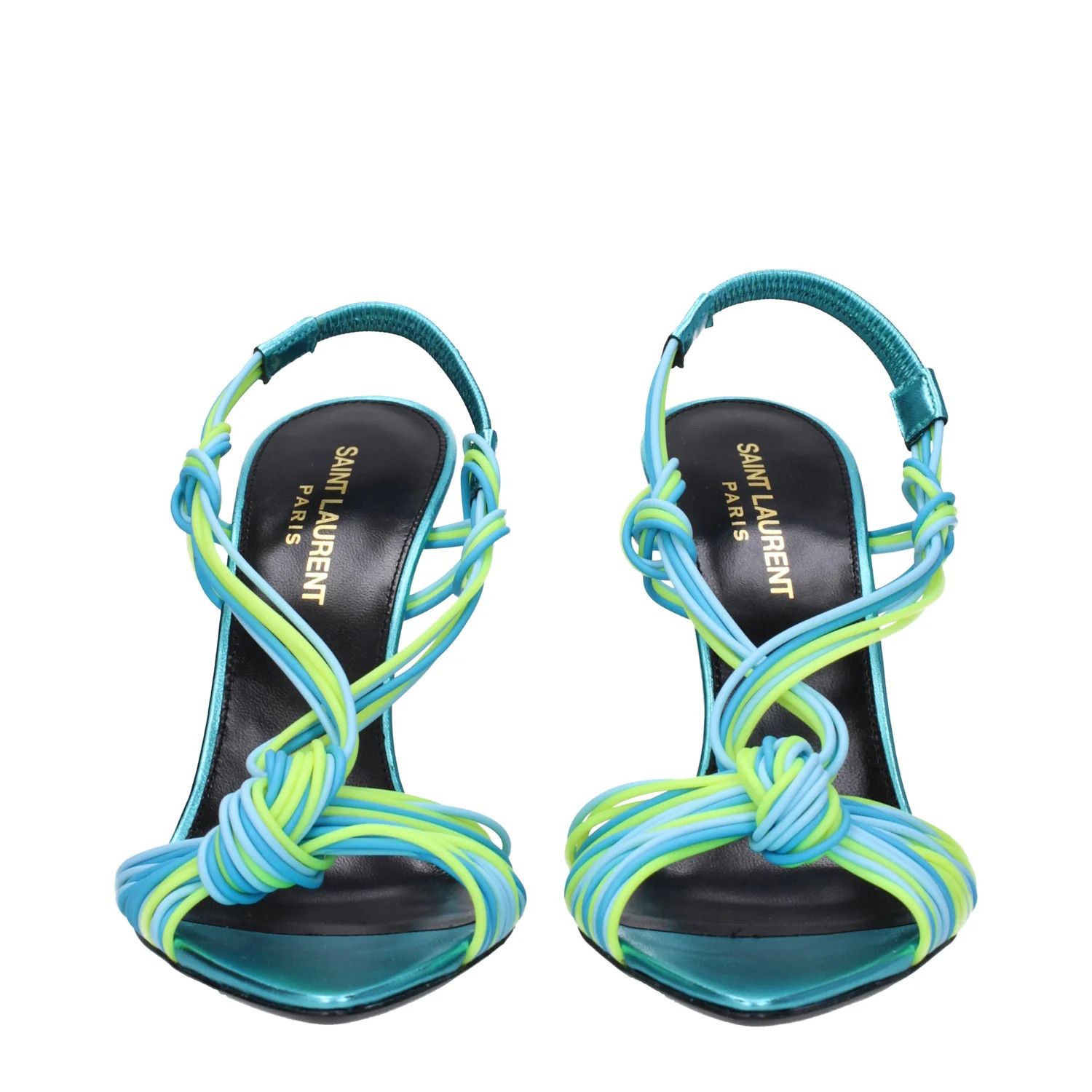 Saint Laurent Paris ob1o1e1224 Rubber Sandals in Blue/Cerulean Size US 7.5 / IT 37.5 - 3 Thumbnail