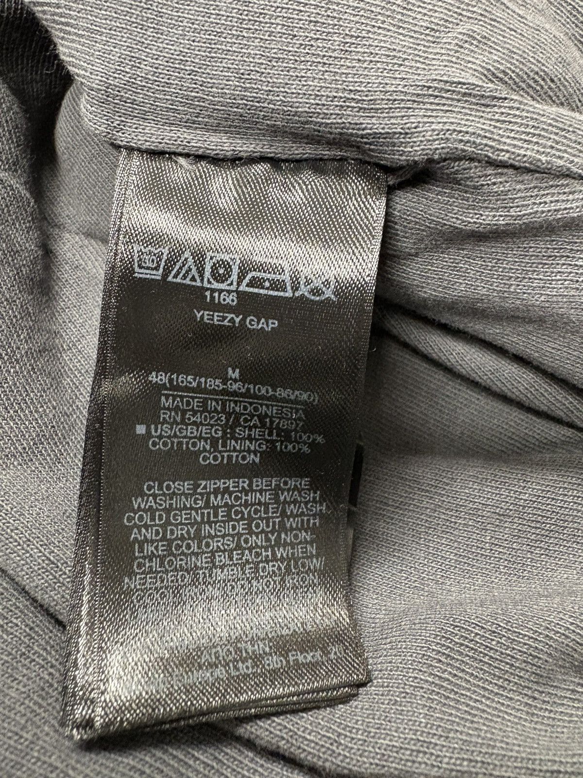 Yeezy YZY x GAP Dark Grey zip up hoodie M Size US M / EU 48-50 / 2 - 7 Thumbnail
