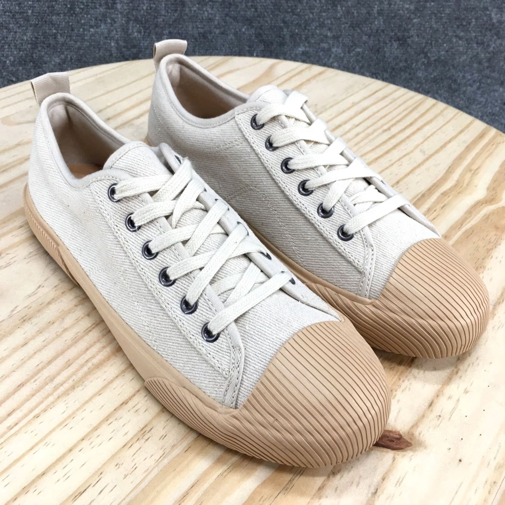Vintage Universal Thread Shoes Womens 11 Grace Sneakers Cream Lace Up Low Top Comfort Size L / US 10 / IT 46 - 3 Thumbnail