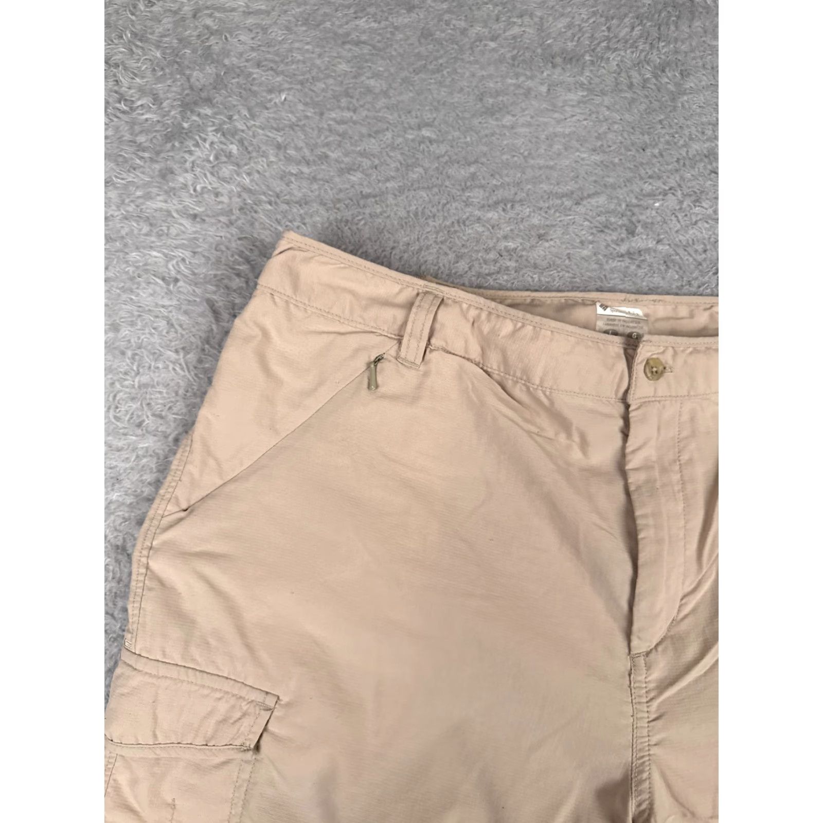 Vintage VINTAGE Columbia Women's Cargo Shorts Large Beige Nylon Activewear Casual Travel 33x7 Outdoor Girls Size 36" / US 14 / IT 50 - 4 Thumbnail