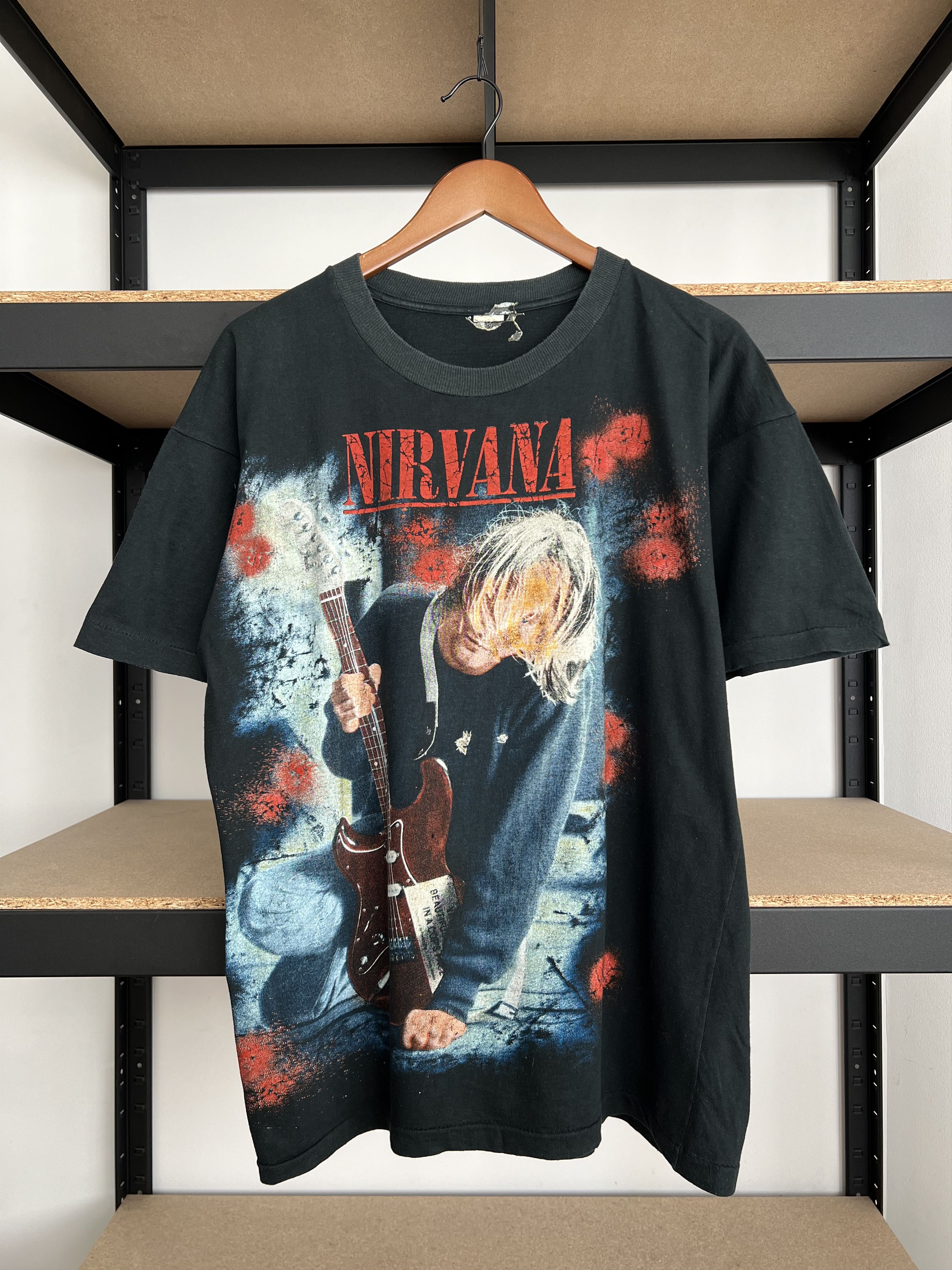 Band Tees Vintage 90s Nirvana Kurt Cobain Grunge Is Dead Boot T-shirt Size US XL / EU 56 / 4 - 1 Thumbnail
