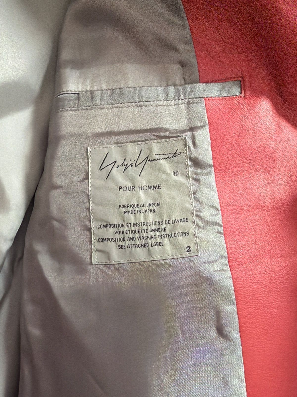 Yohji Yamamoto Yohji Yamamoto Red “Modern Girl” Back Printed Leather Jacket Size US S / EU 44-46 / 1 - 16 Thumbnail