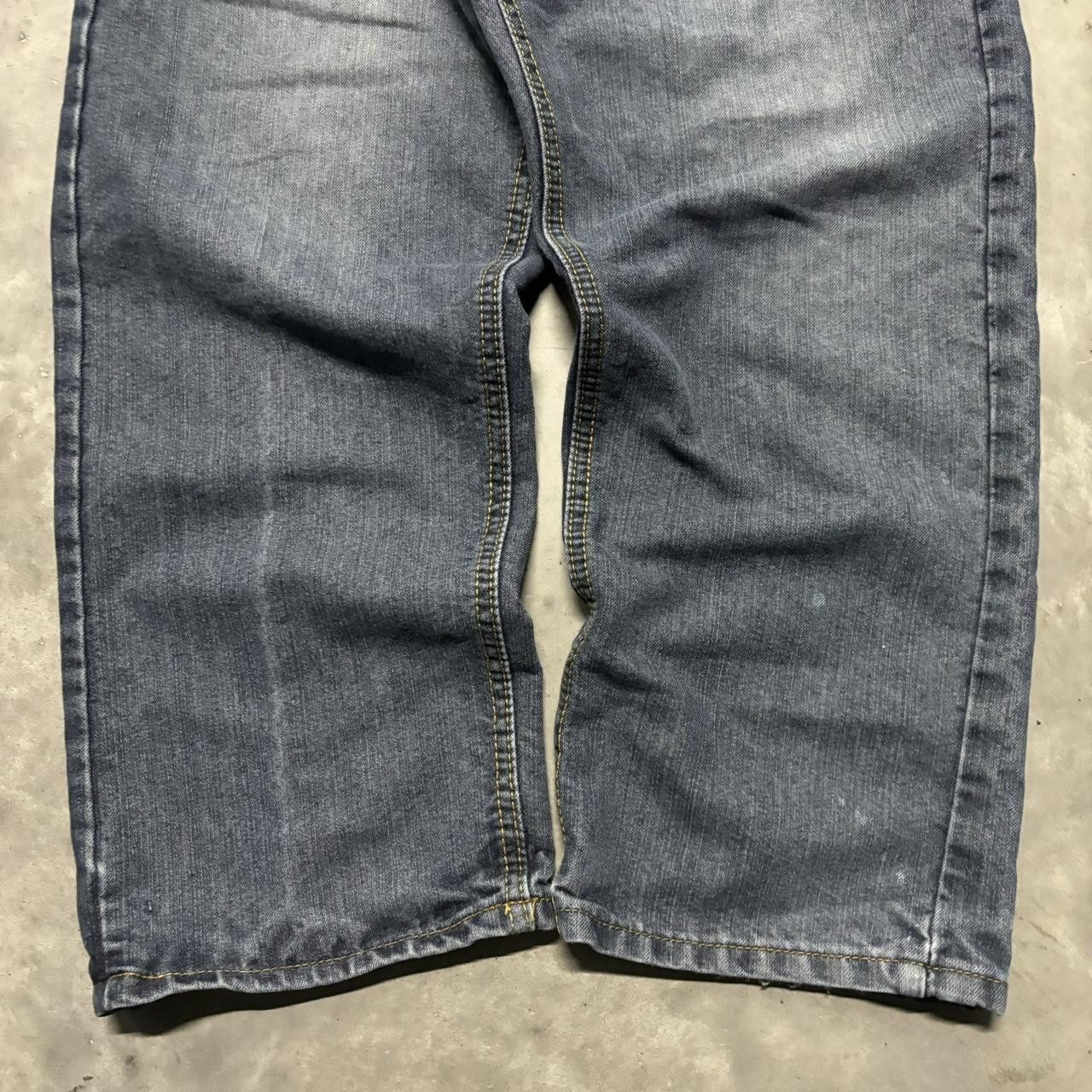 Japanese Brand × Vintage Crazy Vintage Y2K/2000s Grunge Dark Wash Denim Jeans! Size US 38 / EU 54 - 6 Thumbnail