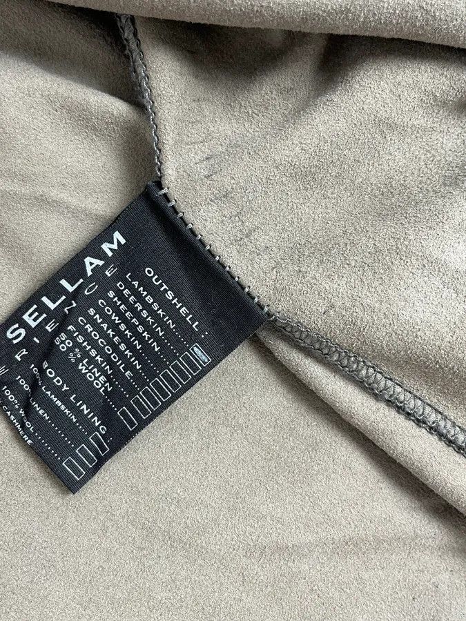 Isaac Sellam Experience Isaac Sellam Experience Taupe Suede Contrast Ribbed Trim Cardigan Size US L / EU 52-54 / 3 - 11 Thumbnail