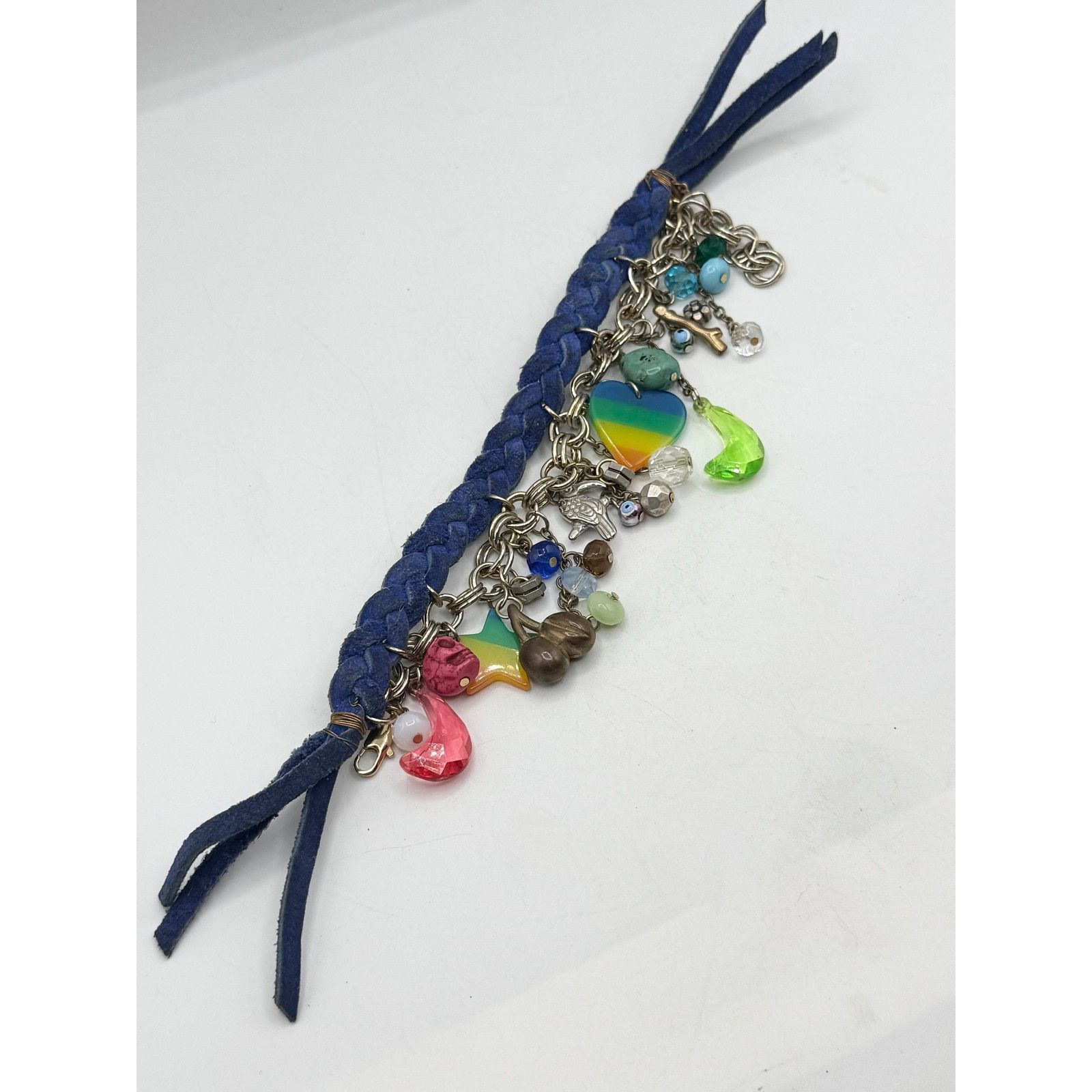 Vintage Vintage braided blue suede charm bracelet Size ONE SIZE - 3 Thumbnail