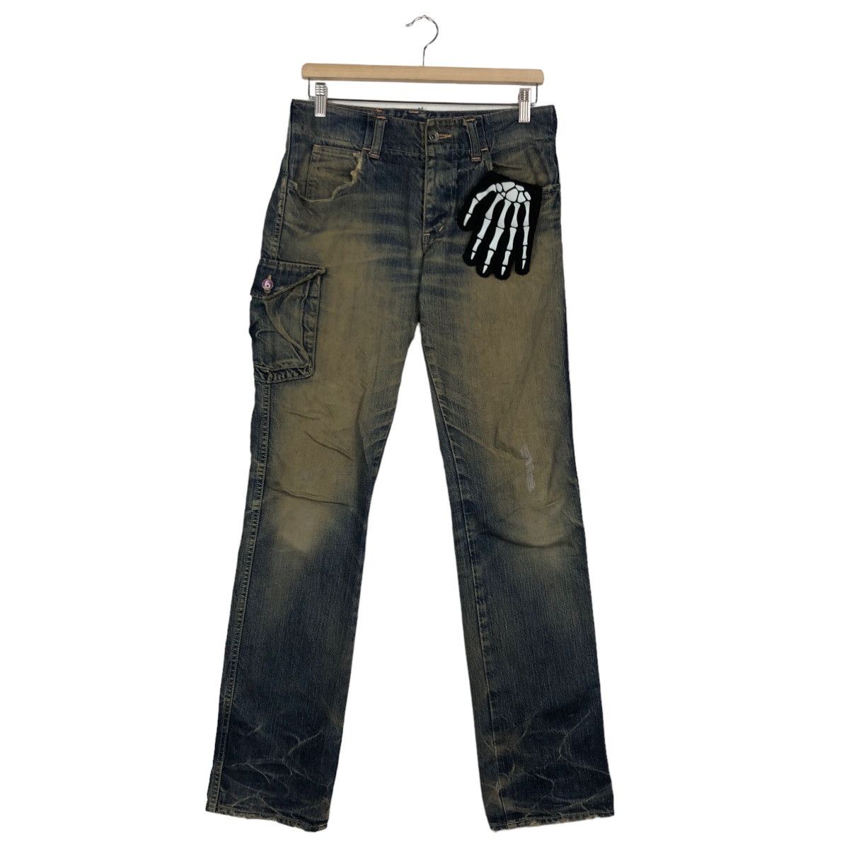 Japanese Brand 🔥90’s BUSH DENIM JEANS DISTRESSED DESIGN JOHNBULL JAPAN Size US 30 / EU 46 - 2 Thumbnail