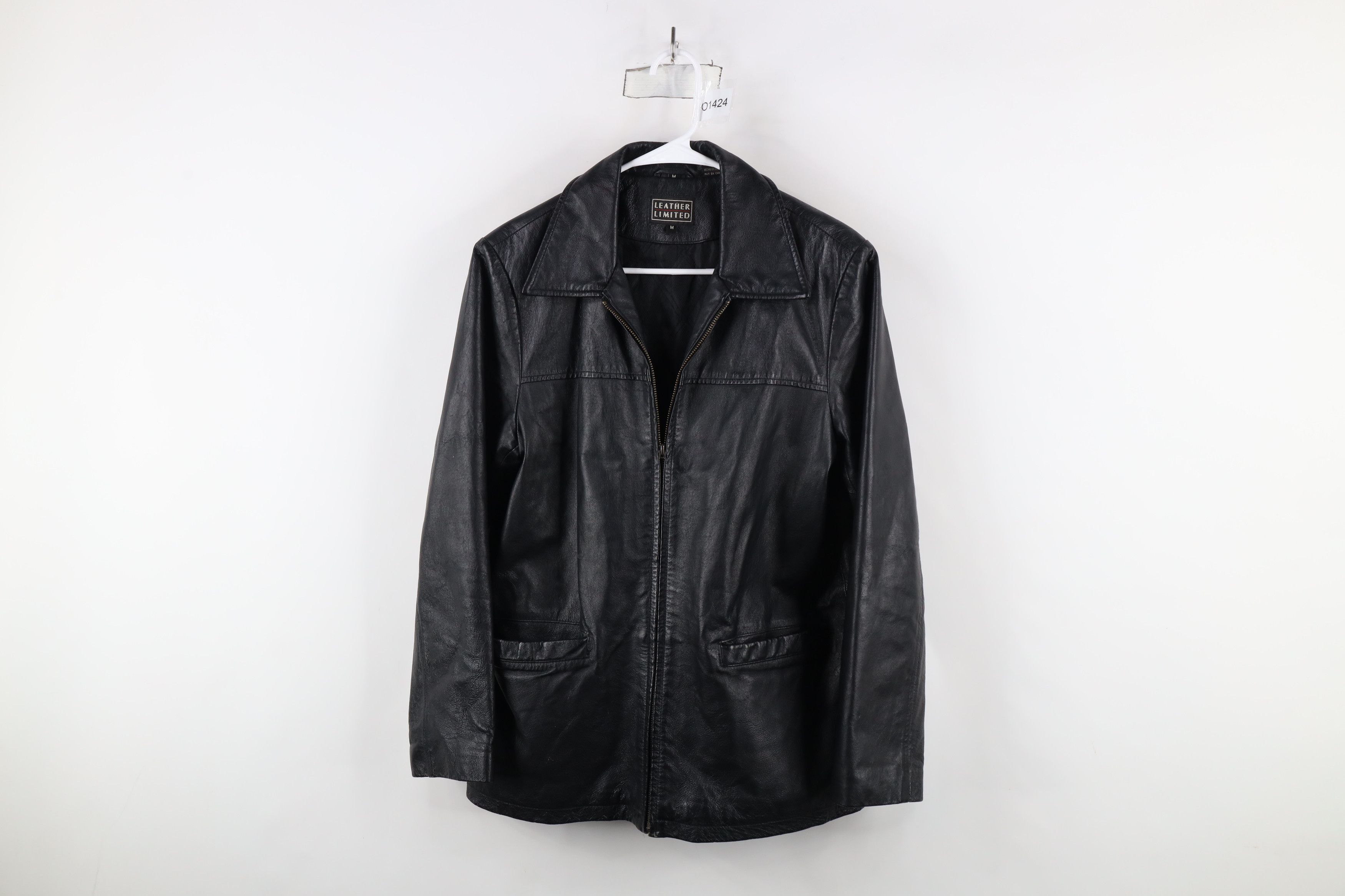 Vintage Vintage 90s Streetwear Quilted Leather Full Zip Jacket Size M / US 6-8 / IT 42-44 - 1 Thumbnail