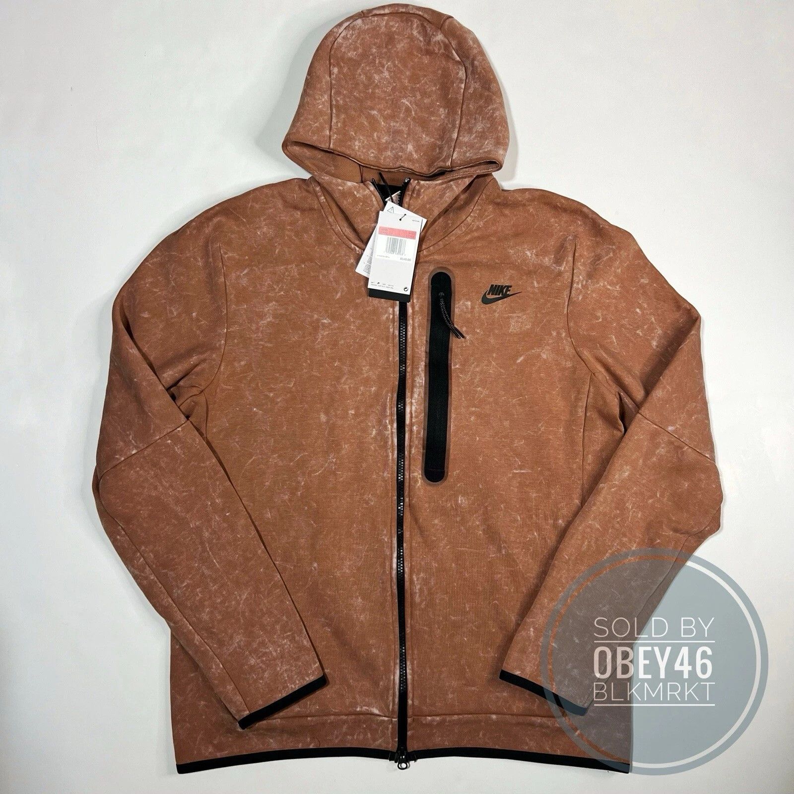 Nike Tech Fleece Full Zip Jacket Mineral Clay Taupe Haze