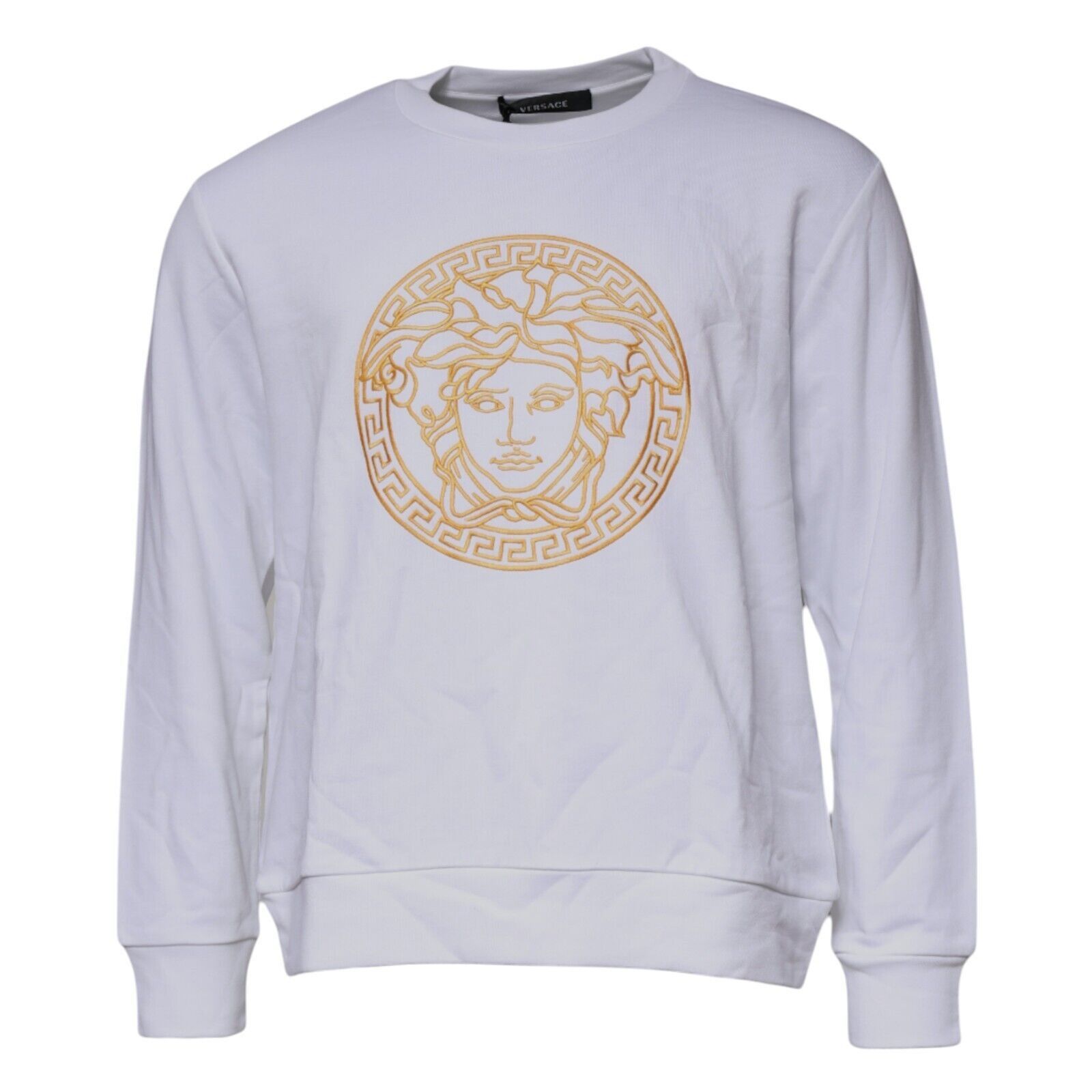 Versace VERSACE Sweater White Medusa Embroidery Crew Neck Pullover Size US XXL / EU 58 / 5 - 1 Thumbnail