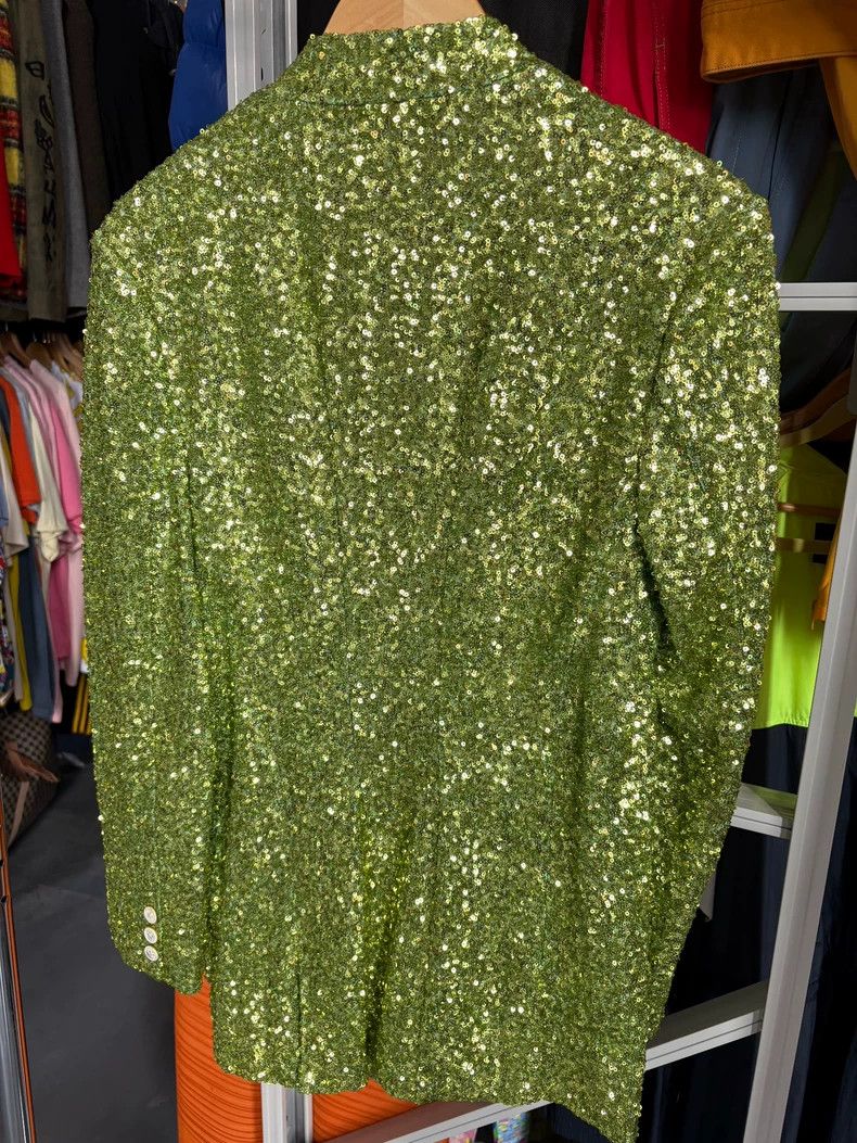 Comme des Garcons Comme Des Garcons Green sequined blazer Size M / US 6-8 / IT 42-44 - 2 Thumbnail