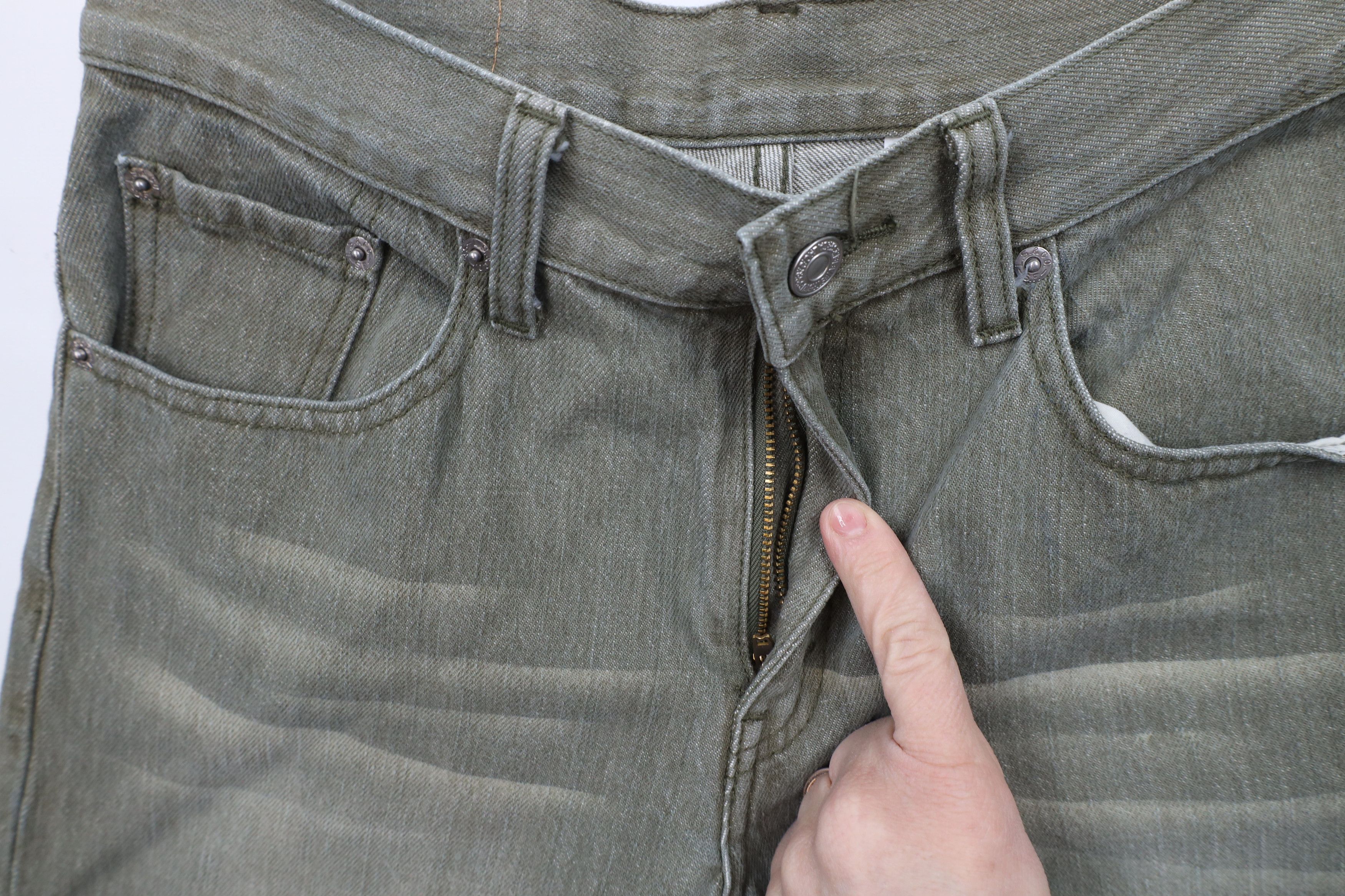 Levi's × Vintage Vintage Y2K 2002 Levis 577 Rise Loose Fit Denim Jeans Green Size 28" / US 6 / IT 42 - 6 Thumbnail