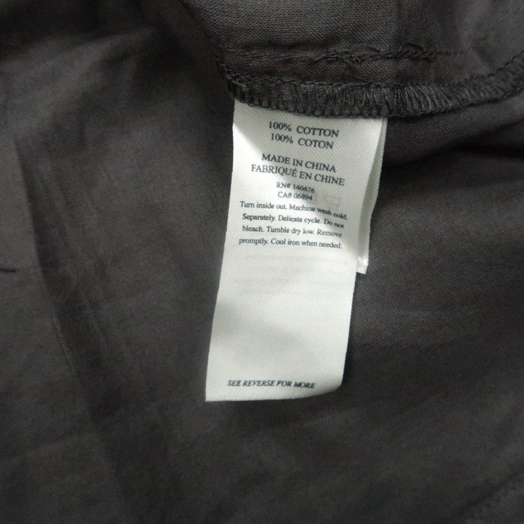 Faherty Faherty Shirt Womens XS Washed Black Button-Up Lightweight Cotton Short Sleeve Casual Travel Modern Basic Womens Clothing Size XS / US 0-2 / IT 36-38 - 5 Thumbnail