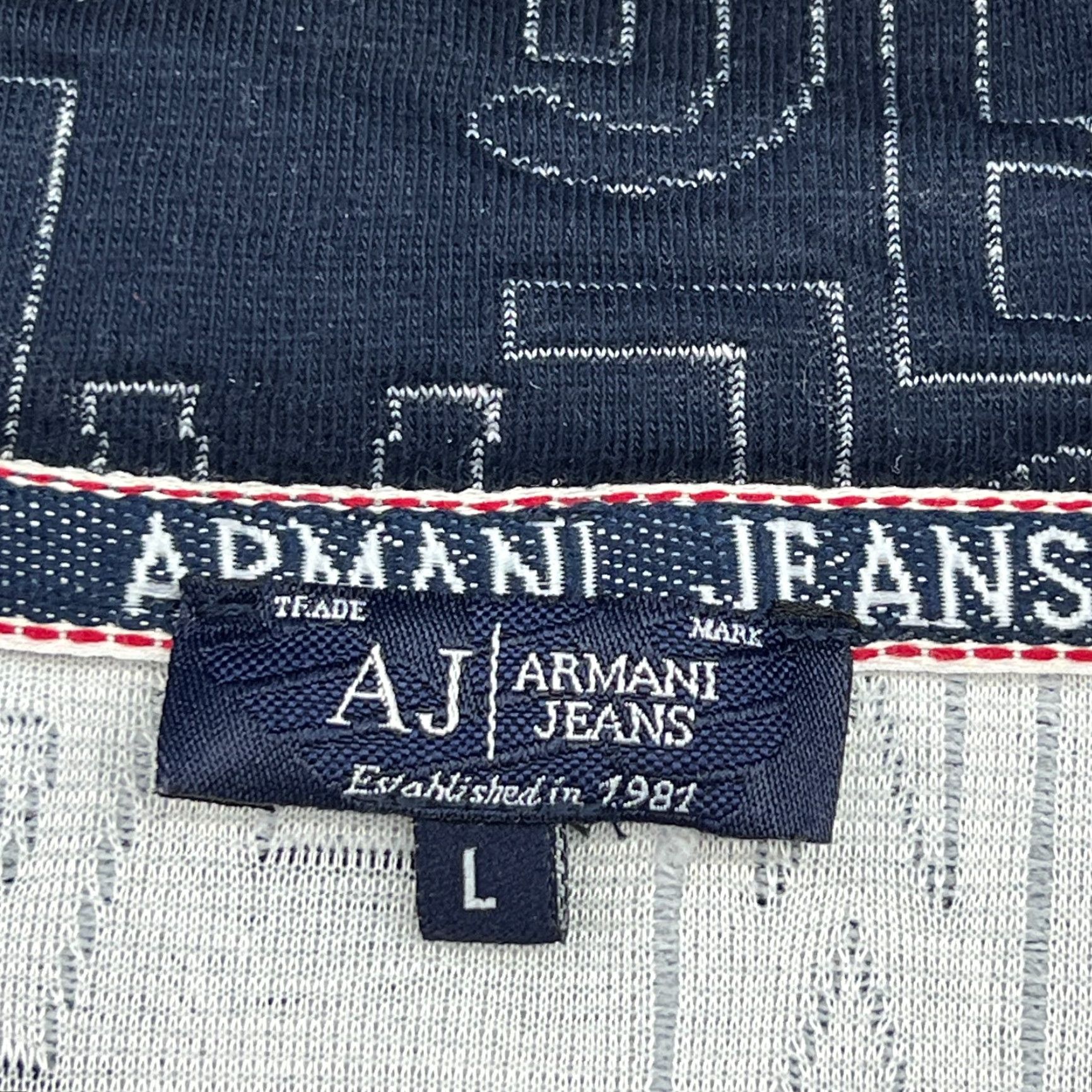 Vintage Armani Jeans MEns Hoodie Full Zip Hooded AOP All Over Print Blue Large L Mens Shirt? Size US 33 - 5 Thumbnail
