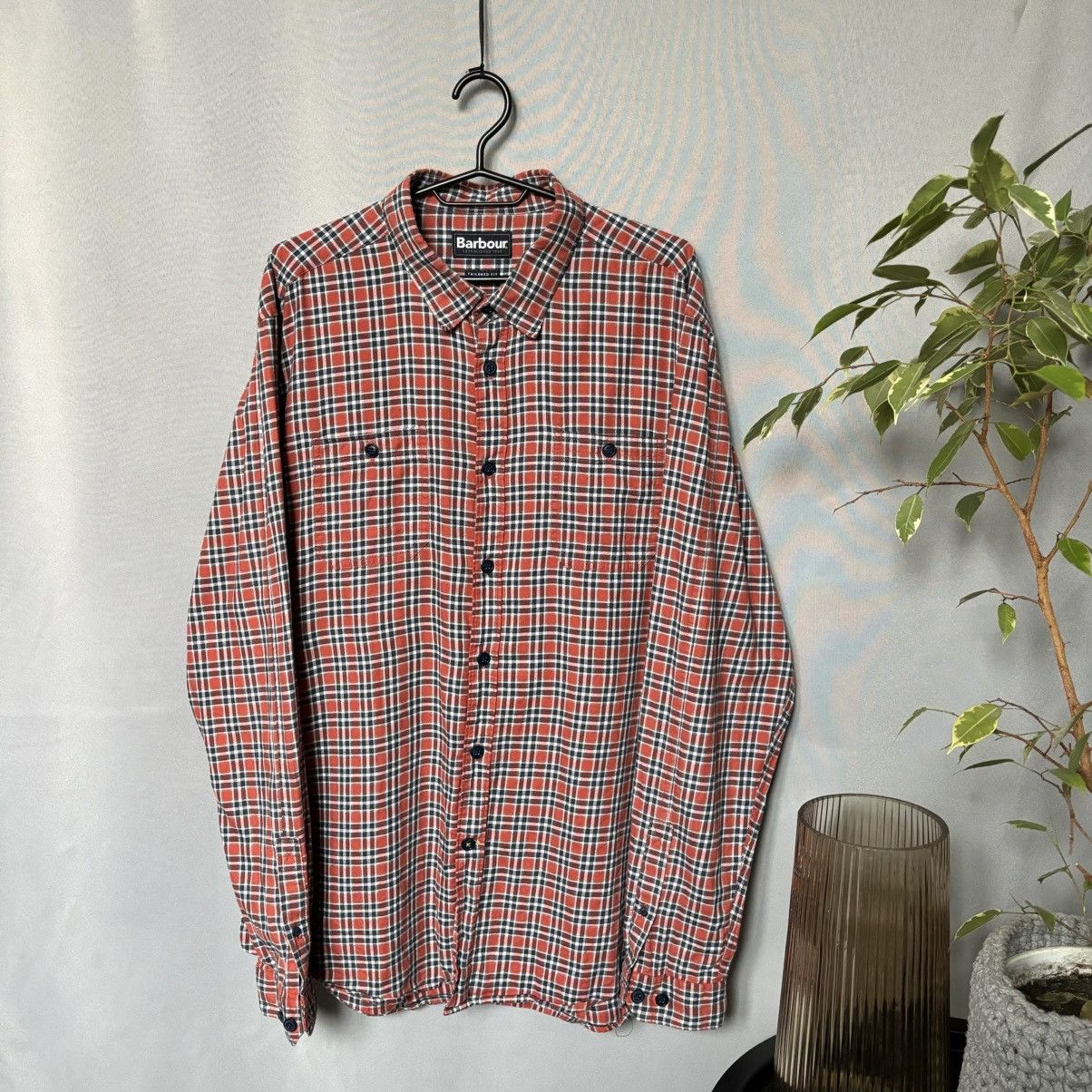 Barbour Barbour shirt button up large orange vintage Size US XL / EU 56 / 4 - 2 Thumbnail