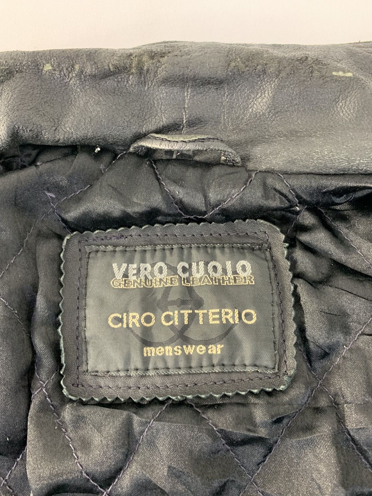Vintage Vero Cuolo Ciro Citterio Menswear Leather Bomber Padded Size US L / EU 52-54 / 3 - 5 Thumbnail