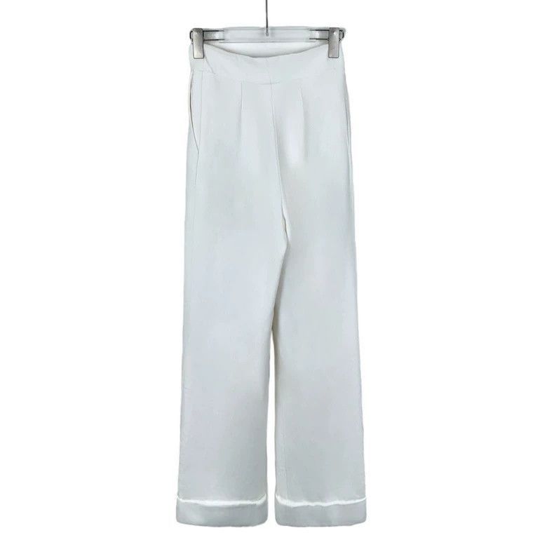 Chanel White WideLeg Casual Pants -2505 Size US 38 / EU 54 - 2 Thumbnail