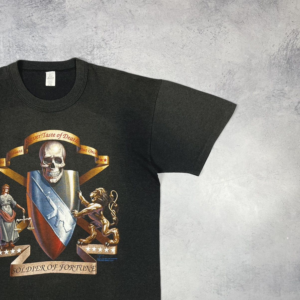 Vintage Vintage Soldier Of Fortune “never taste of death” tee 1990’s Size US XL / EU 56 / 4 - 3 Thumbnail