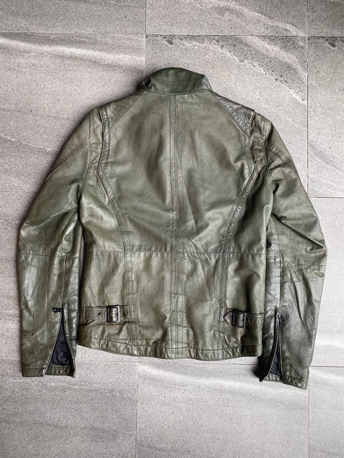 Schlussel Schlüssel Olive Green Leather Jacket Size US M / EU 48-50 / 2 - 6 Thumbnail