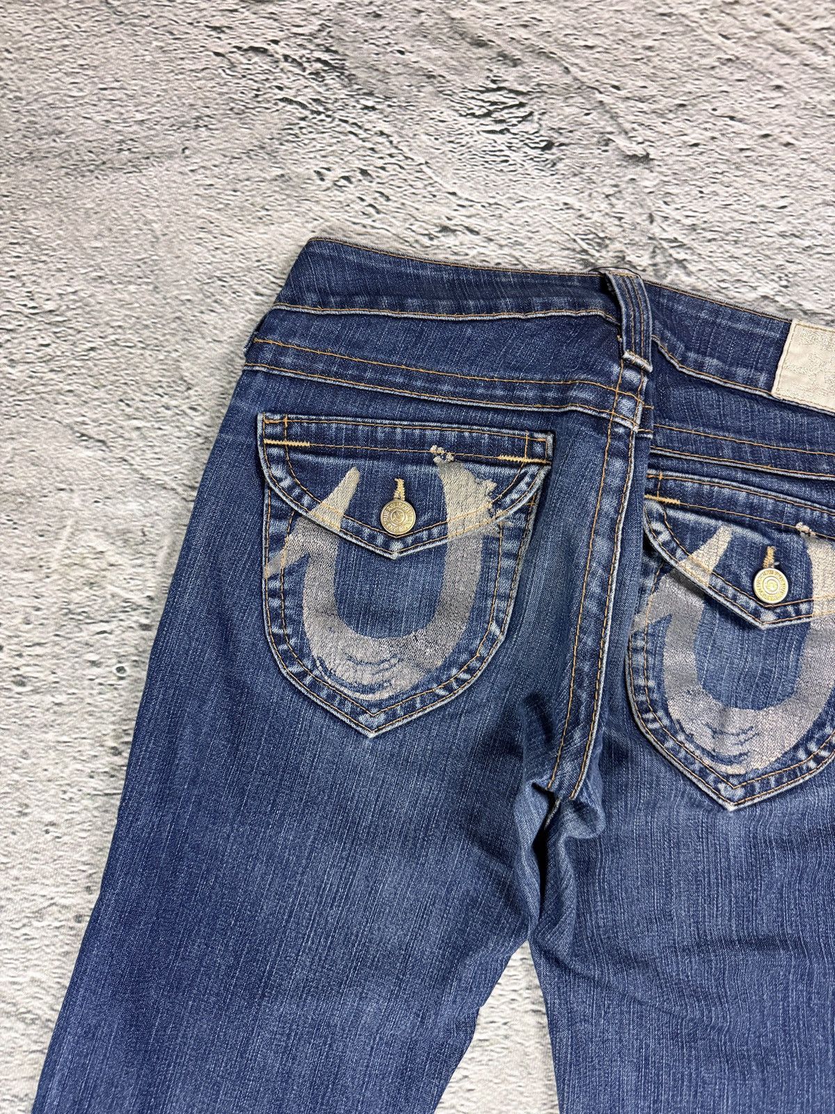 True Religion True Religion jeans Flared bootcut navy silver blue painted Size 27" / US 4 / IT 40 - 2 Thumbnail
