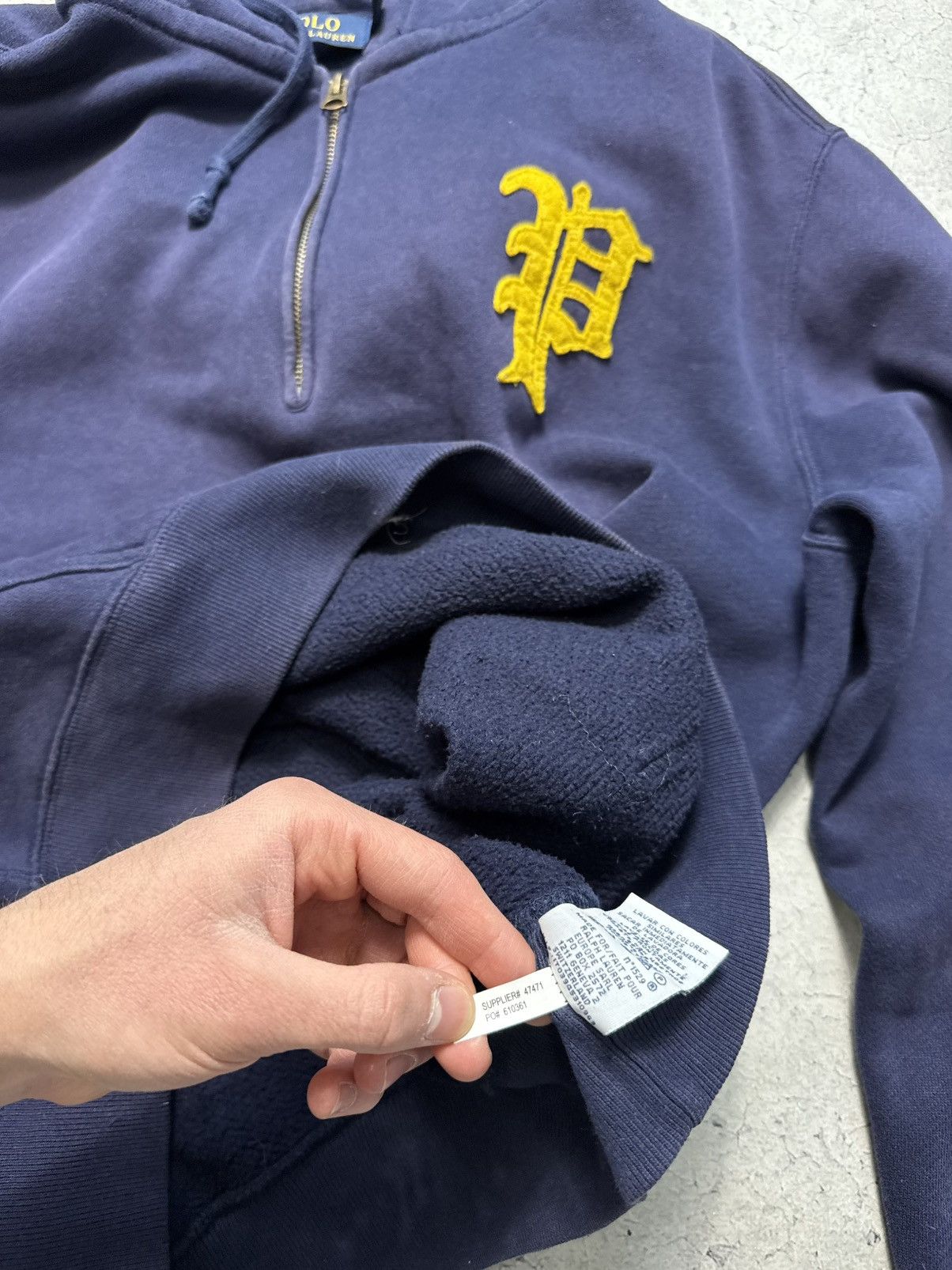 Polo Ralph Lauren Polo Ralph Lauren Hoodie 1/4 Zip Big Logo Vintage Size L Size US L / EU 52-54 / 3 - 10 Thumbnail