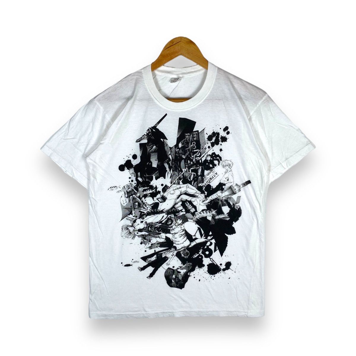 Cartoon Network × Japanese Brand × Vintage VINTAGE NEON GENESIS EVANGELION ANIME MOVIE TEE Size US M / EU 48-50 / 2 - 1 Thumbnail
