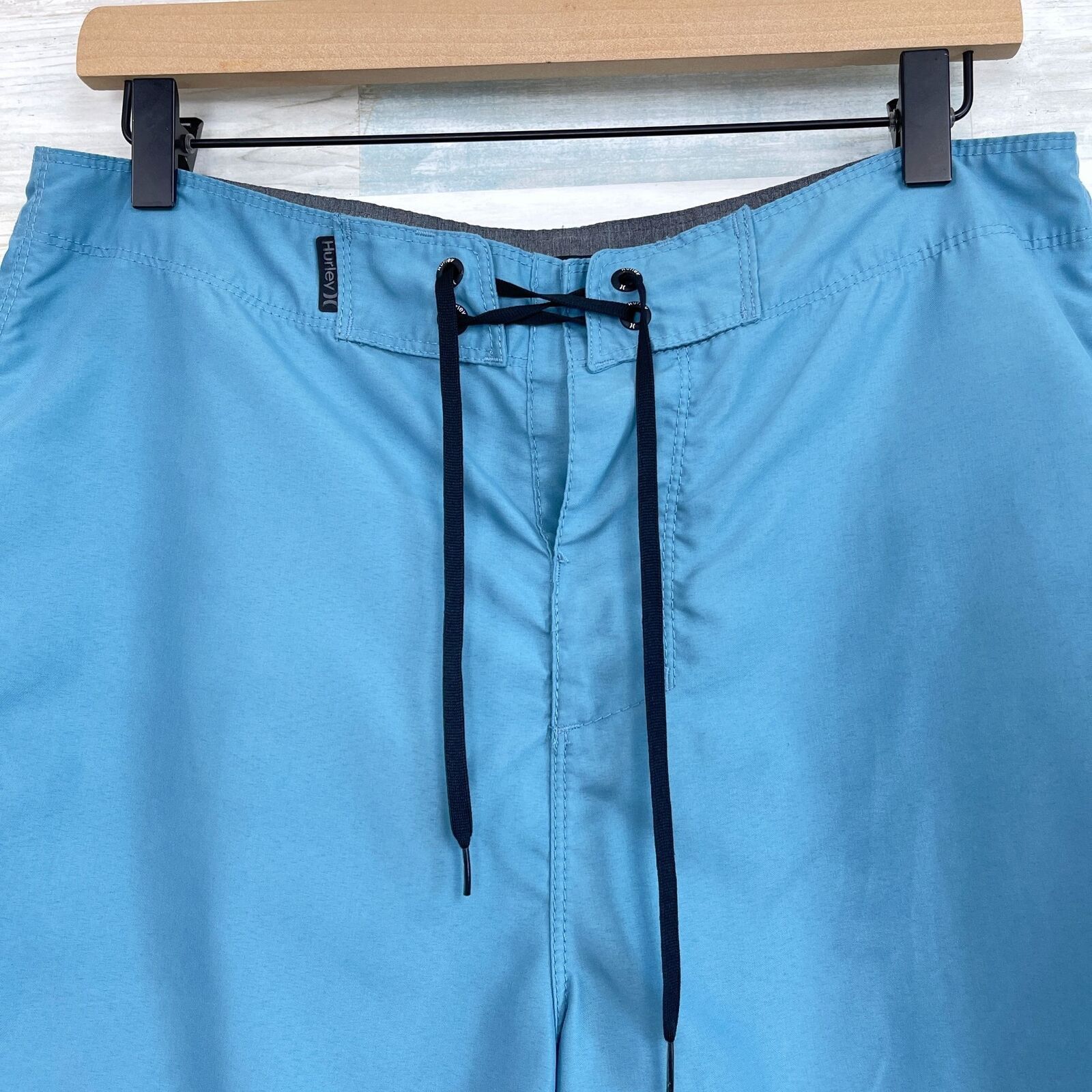 Hurley Hurley Swim Board Shorts Blue Solid 9" Inseam Swimwear 30 Size US 30 / EU 46 - 2 Thumbnail