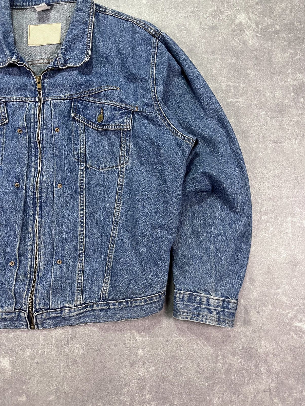 Marithe + Francois Girbaud 90s Marithe Francois Girbaud Denim Zip Trucker Jacket XL Size US XL / EU 56 / 4 - 4 Thumbnail