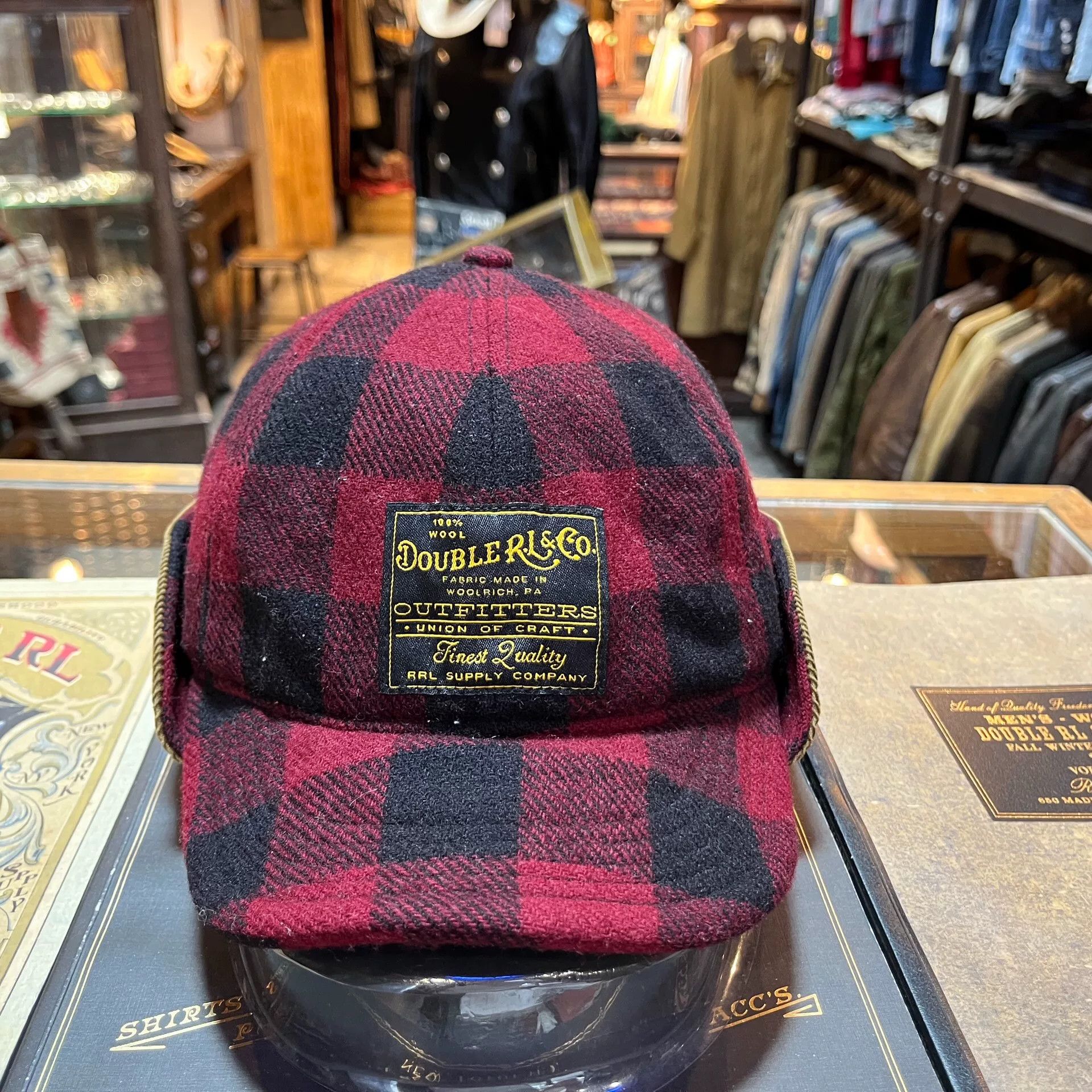 RRL Ralph Lauren red and black plaid RRL cap Size ONE SIZE - 1 Thumbnail