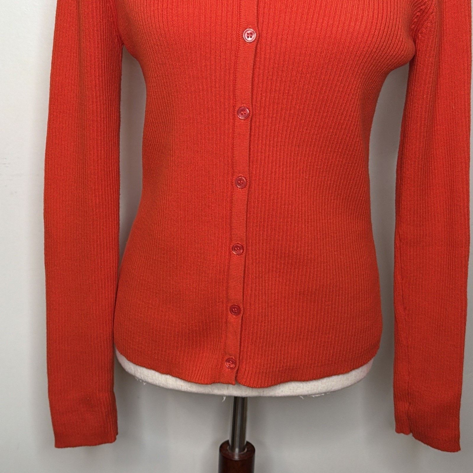Other COPPER KEY size L Button-up Sweater V-Neck Stretch ORANGE Size L / US 10 / IT 46 - 4 Thumbnail