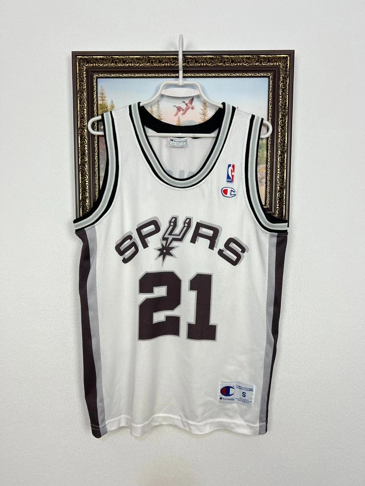 Champion Vintage 90's Champion San Antonio Spurs Duncan NBA Jersey Size US S / EU 44-46 / 1 - 1 Thumbnail
